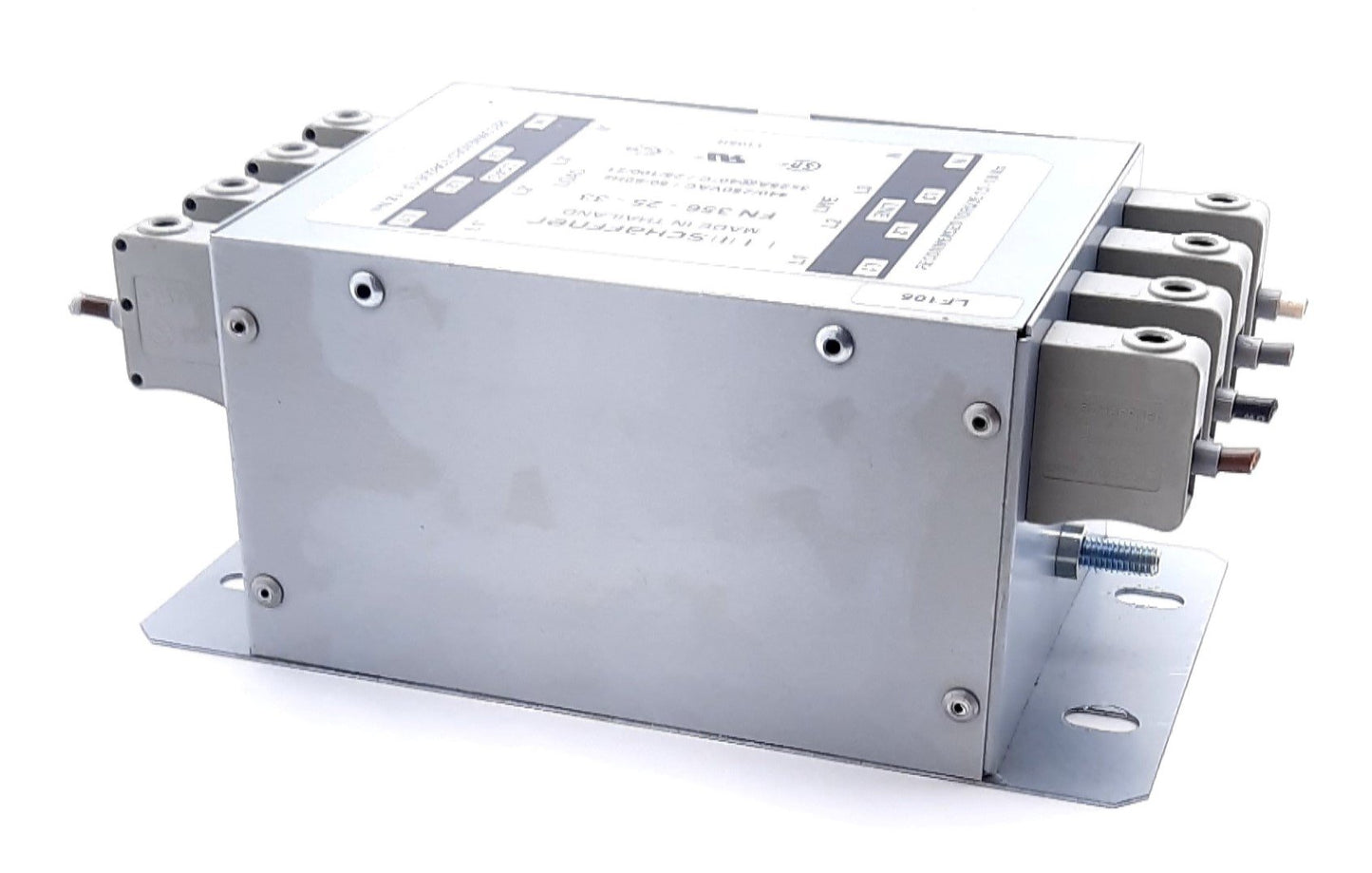 Used Schaffner FN 356-25-33 Power Line Filter 3 Phase 250VAC, 440VAC, 25A, 430uA