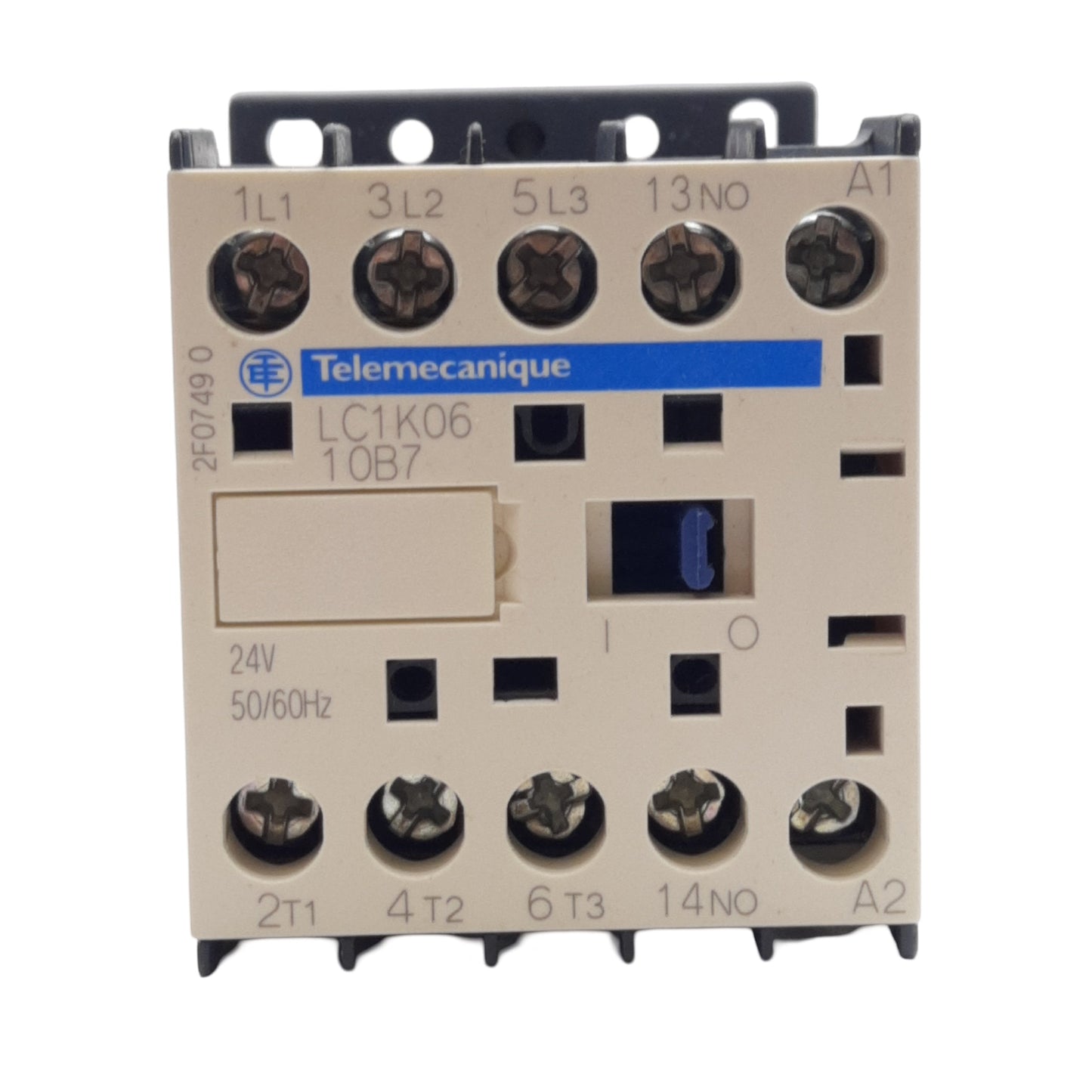 Used Telemecanique LC1K0610B7 Contactor, 3-Pole, 3NO + 1NO Aux, 600V 6A, DIN Rail