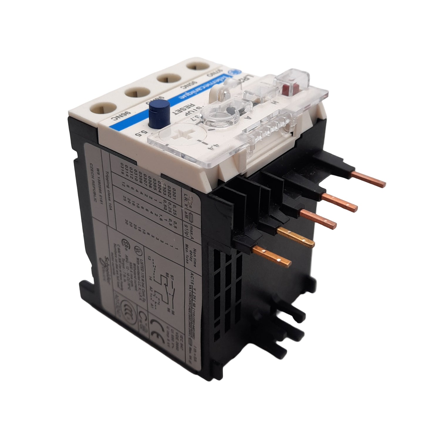 Used Telemecanique LR2K0312 Thermal Overload Relay, Class 10A, 3.7-5.5A Range, 690V