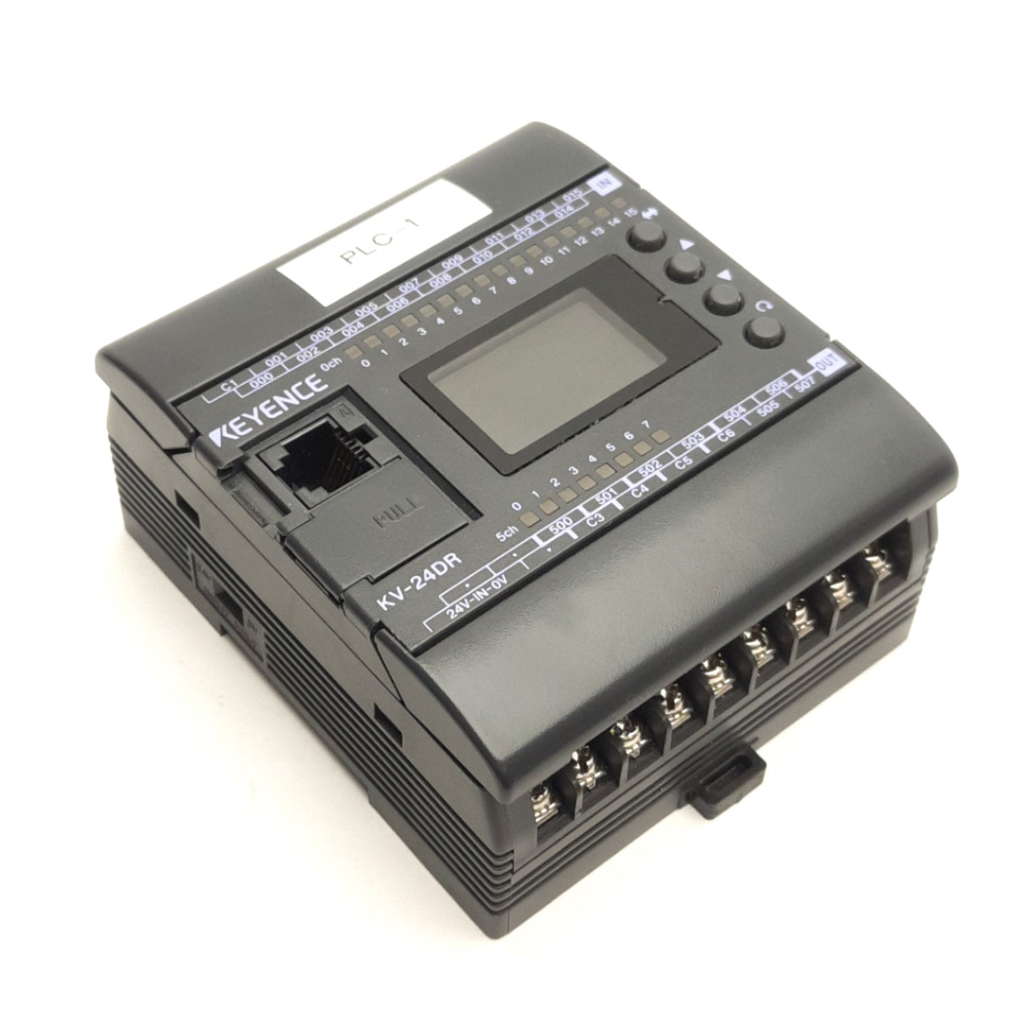 Used Keyence KV-24DR PLC Basic Unit 16-Inputs, 8-Relay Output (5A Max), 24VDC