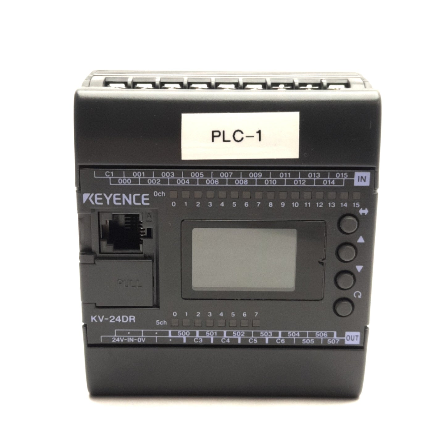 Used Keyence KV-24DR PLC Basic Unit 16-Inputs, 8-Relay Output (5A Max), 24VDC