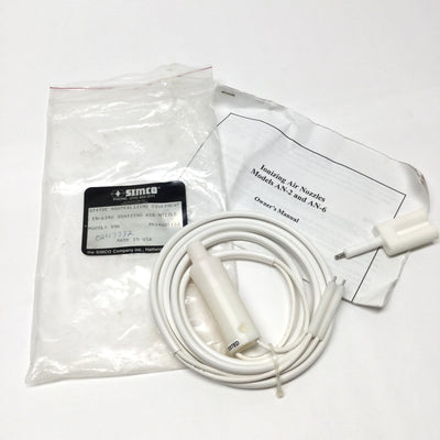 New Simco AN6 4005183 AFC-2 In-Line Static Neutralizing Ionizing Air Nozzle 1/4" NPT