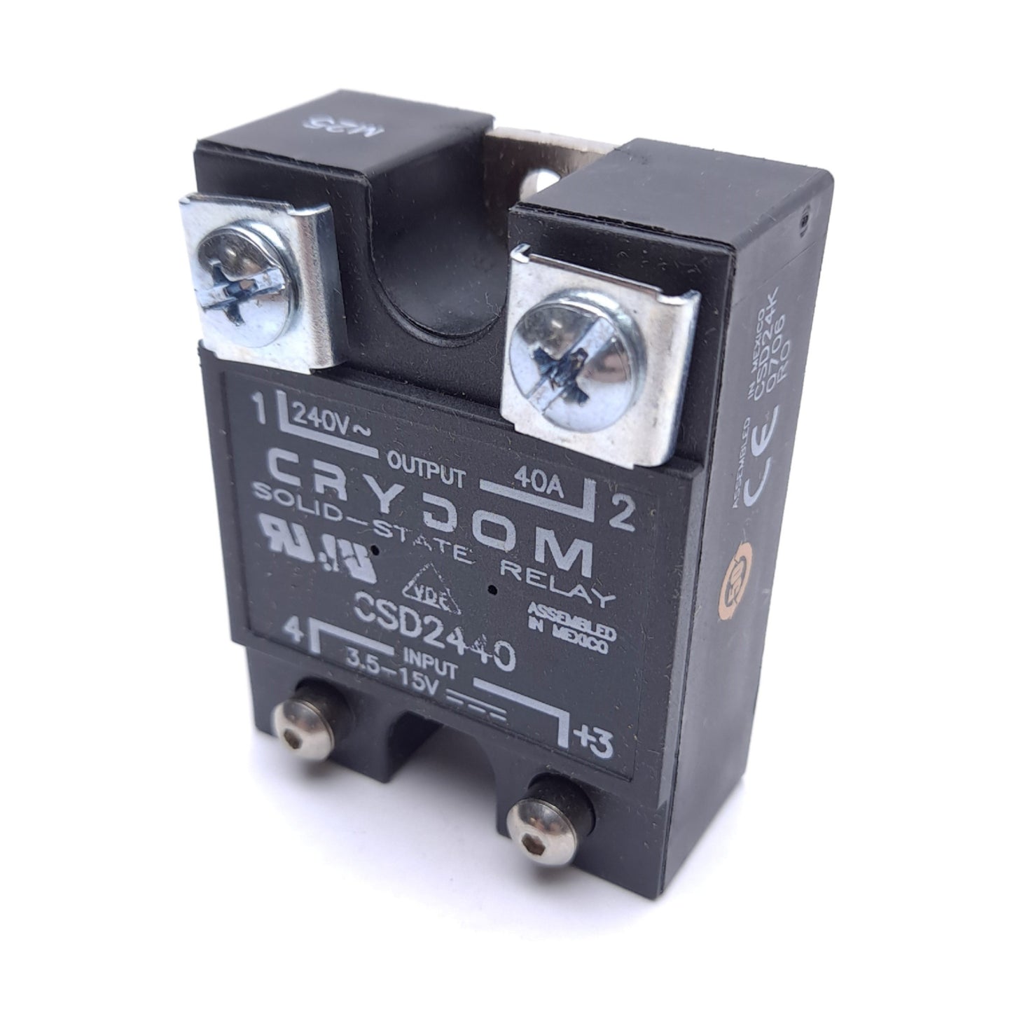 Used Crydom CSD2440 Solid State Relay, 3.5-15VDC Control, 240VAC 40A Output
