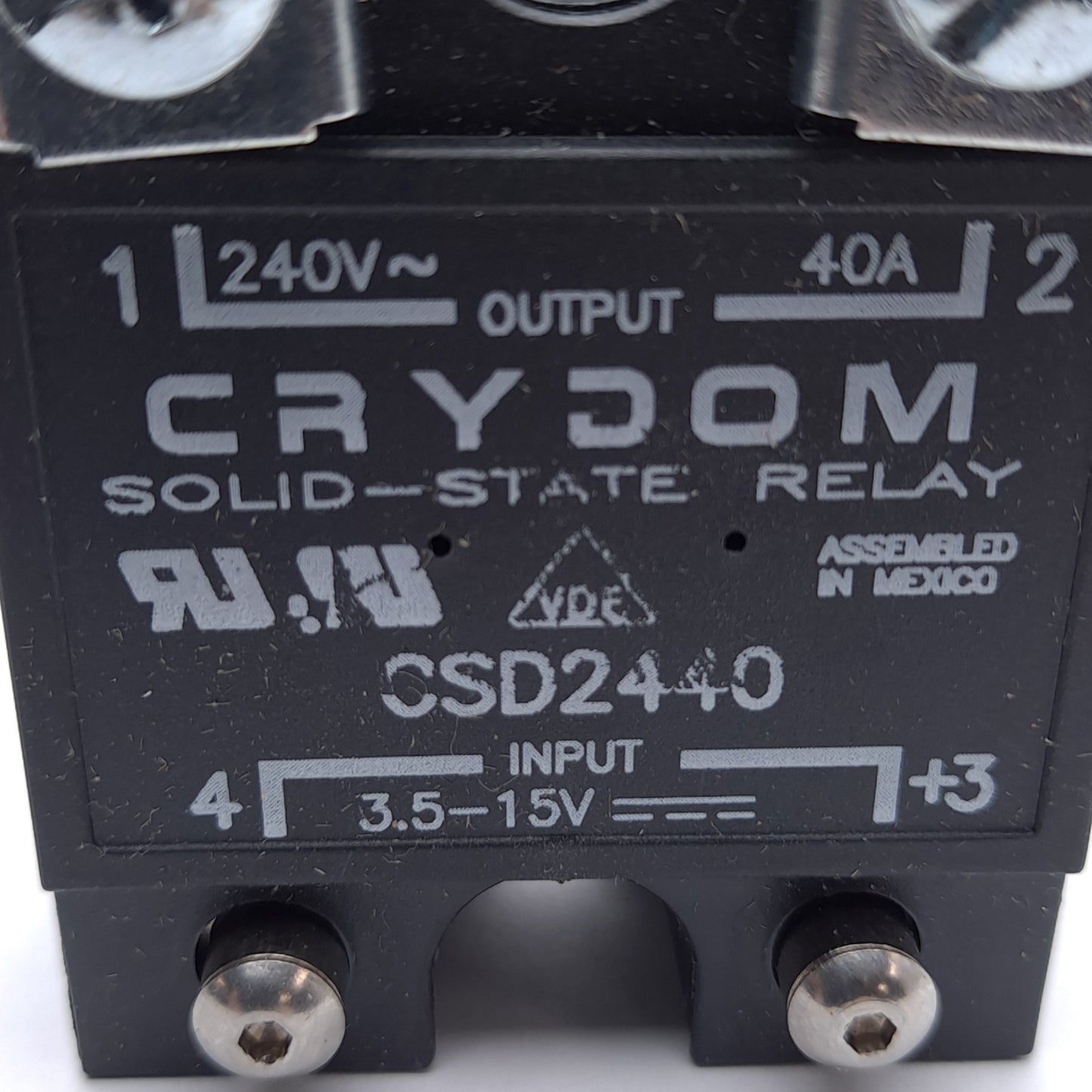 Used Crydom CSD2440 Solid State Relay, 3.5-15VDC Control, 240VAC 40A Output