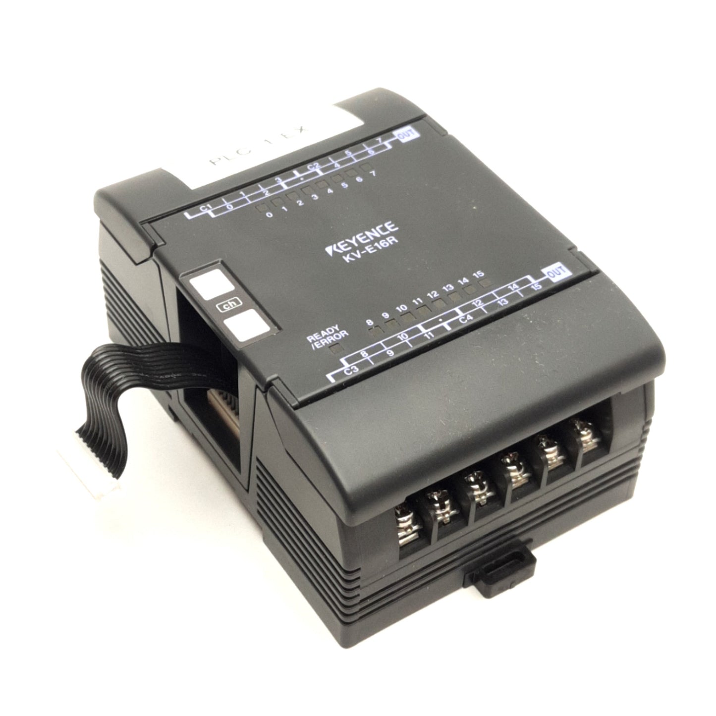 Used Keyence KV-E16R Expansion Output Module 16-Relay Outputs, 250VAC/30VDC 4A