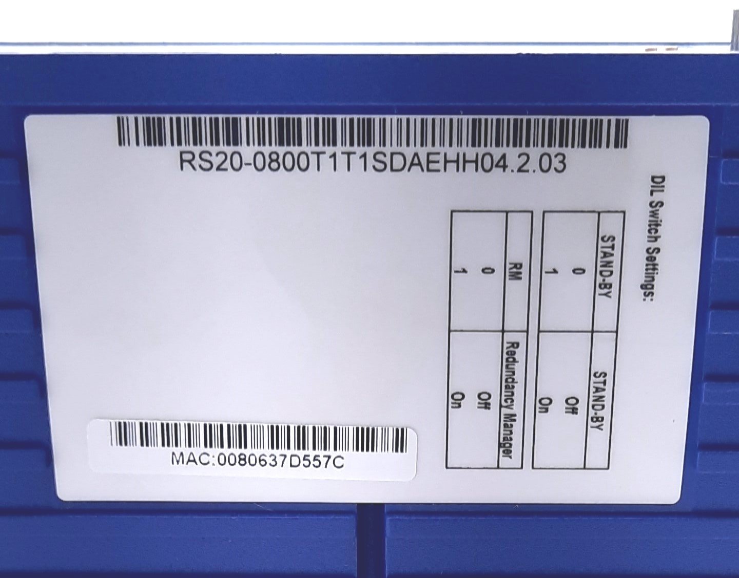Used Hirschmann RS20-0800T1T1SDAEHH04.2.03 Ethernet Rail Switch 9.6-60VDC 18-30VAC