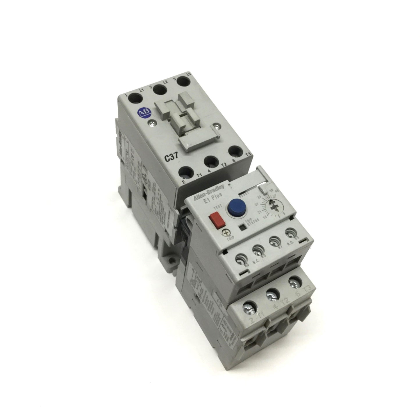 Used Allen Bradley 100-C37D00 / 193-EEFD Motor Starter, 110/120VAC, 3-Pole, 9-45A OL