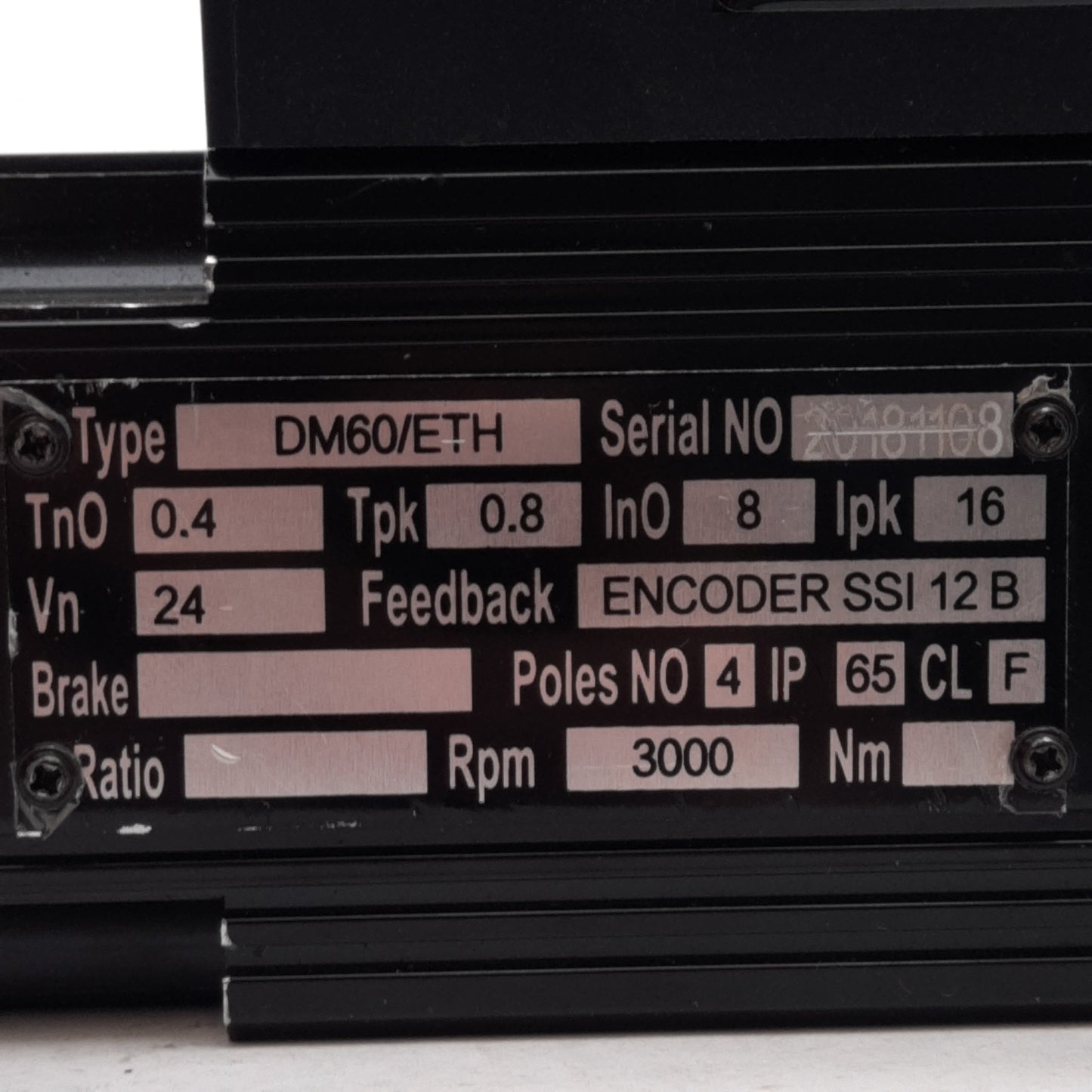 Used My_Motor DM60/ETH Stepper Motor, 4-Pole, 24V 8A, 3000RPM, 12bit SSI Encoder