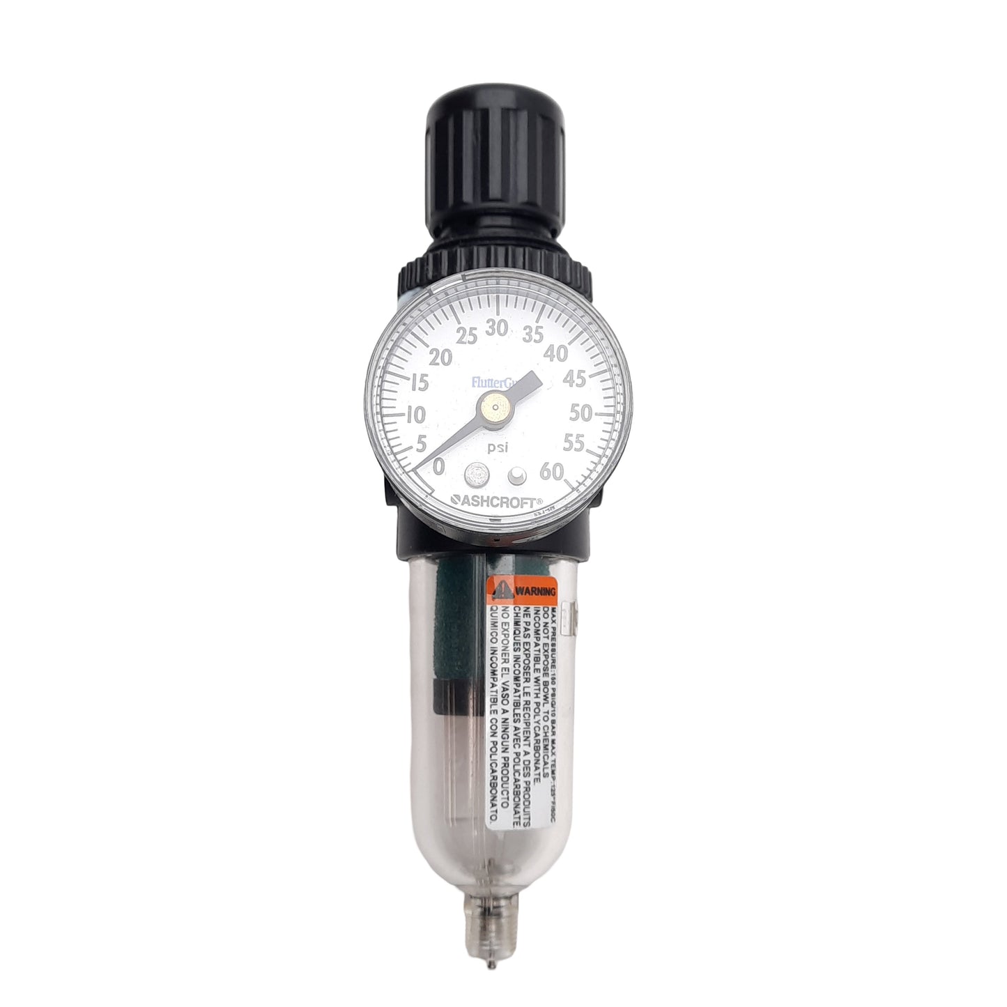 Used Dayton 4ZK81 Filter Regulator, 0-150PSIG In, 0-100PSIG Out, 5 Micron, 1/4in NPT