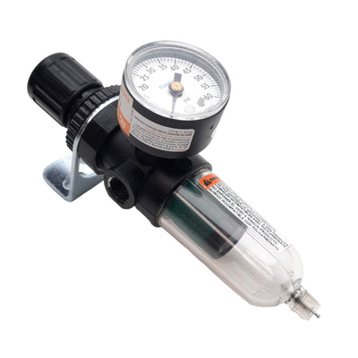Used Dayton 4ZK81 Filter Regulator, 0-150PSIG In, 0-100PSIG Out, 5 Micron, 1/4in NPT