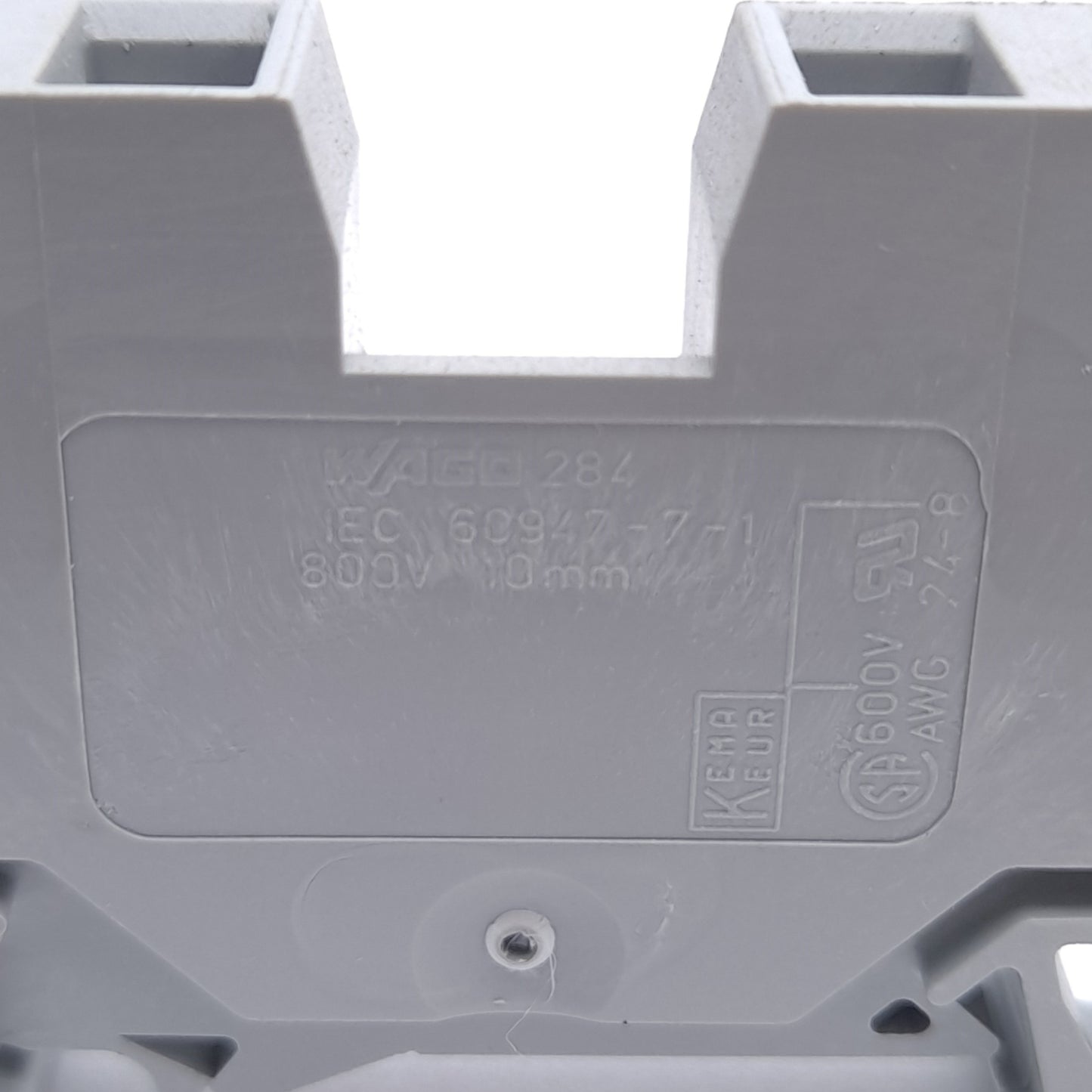 Used Lot of 8 Wago 284-691 Terminal Block, 2-Conductor, 1-Level, DIN Rail, Cage Clamp