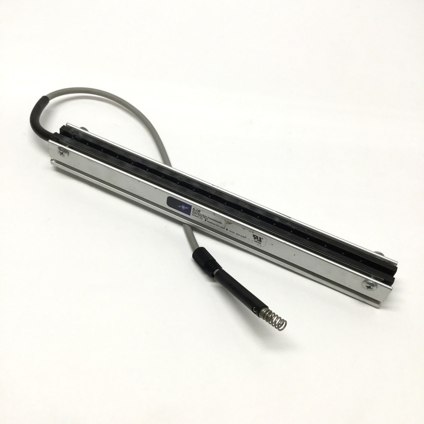Used Simco 62R Shockless Static Elimination Neutralizing Bar, 7kVAC, Length 10.5"