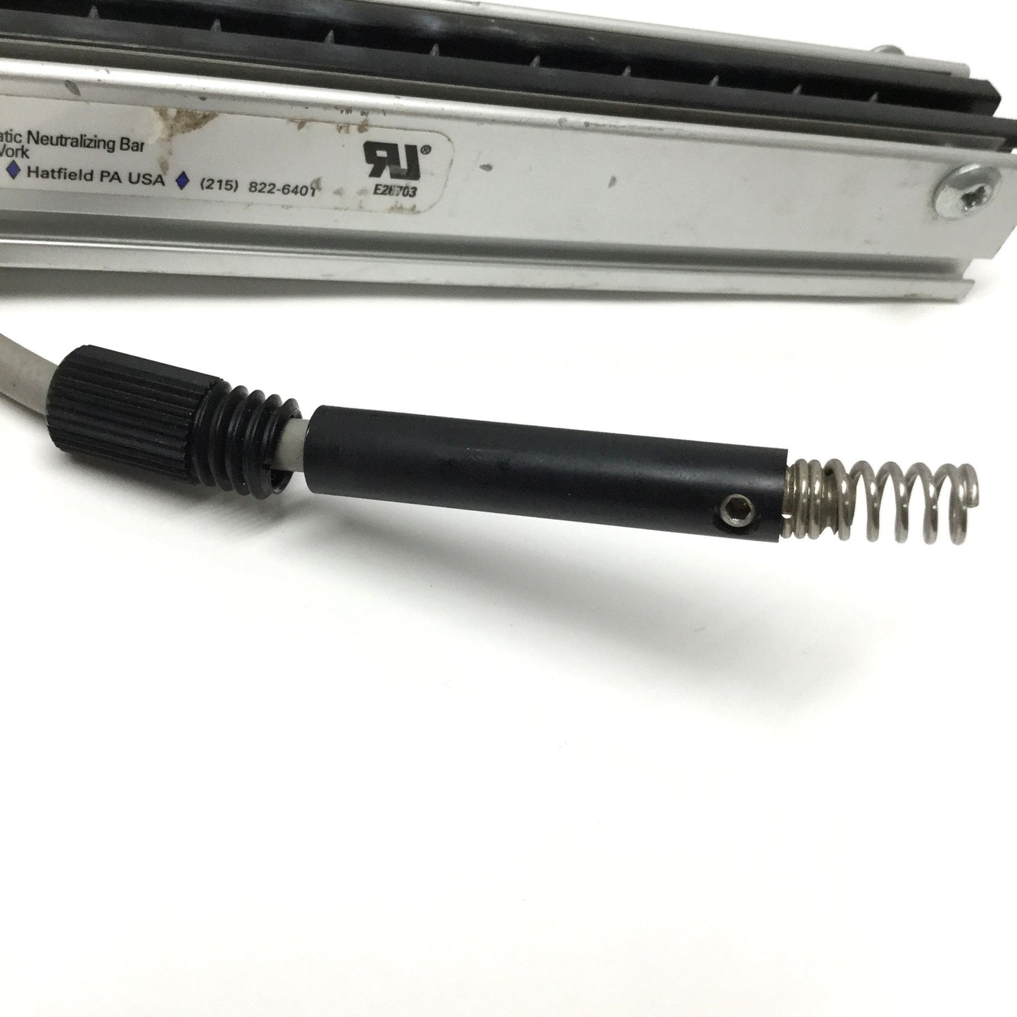 Used Simco 62R Shockless Static Elimination Neutralizing Bar, 7kVAC, Length 10.5"