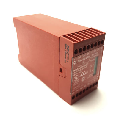 Used Allen Bradley 440R-C23018 MSR6R/T Guardmaster Minotaur Safety Relay, 110VAC