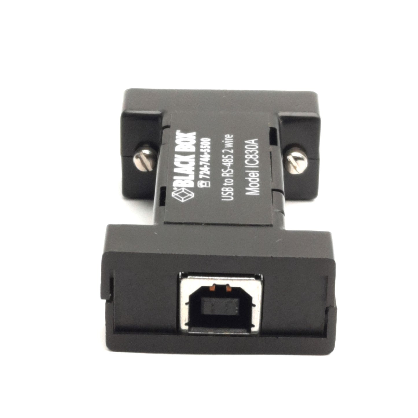 Used Black Box IC830A Mini-Converter (USB to Serial) USB-B to RS-485 2-Wire, DB9-F
