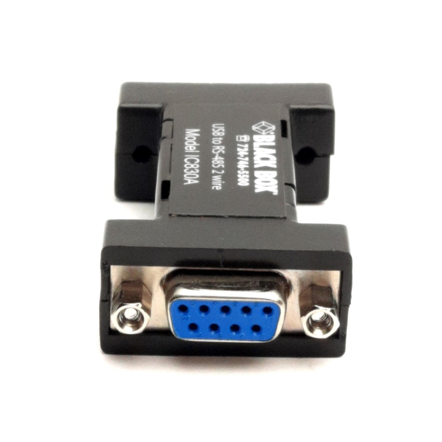 Used Black Box IC830A Mini-Converter (USB to Serial) USB-B to RS-485 2-Wire, DB9-F