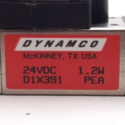 Used Dynamco D1X391 Solenoid Valve, 3-Way, ø0.031in Orifice, 5-140PSI, 24VDC Coil