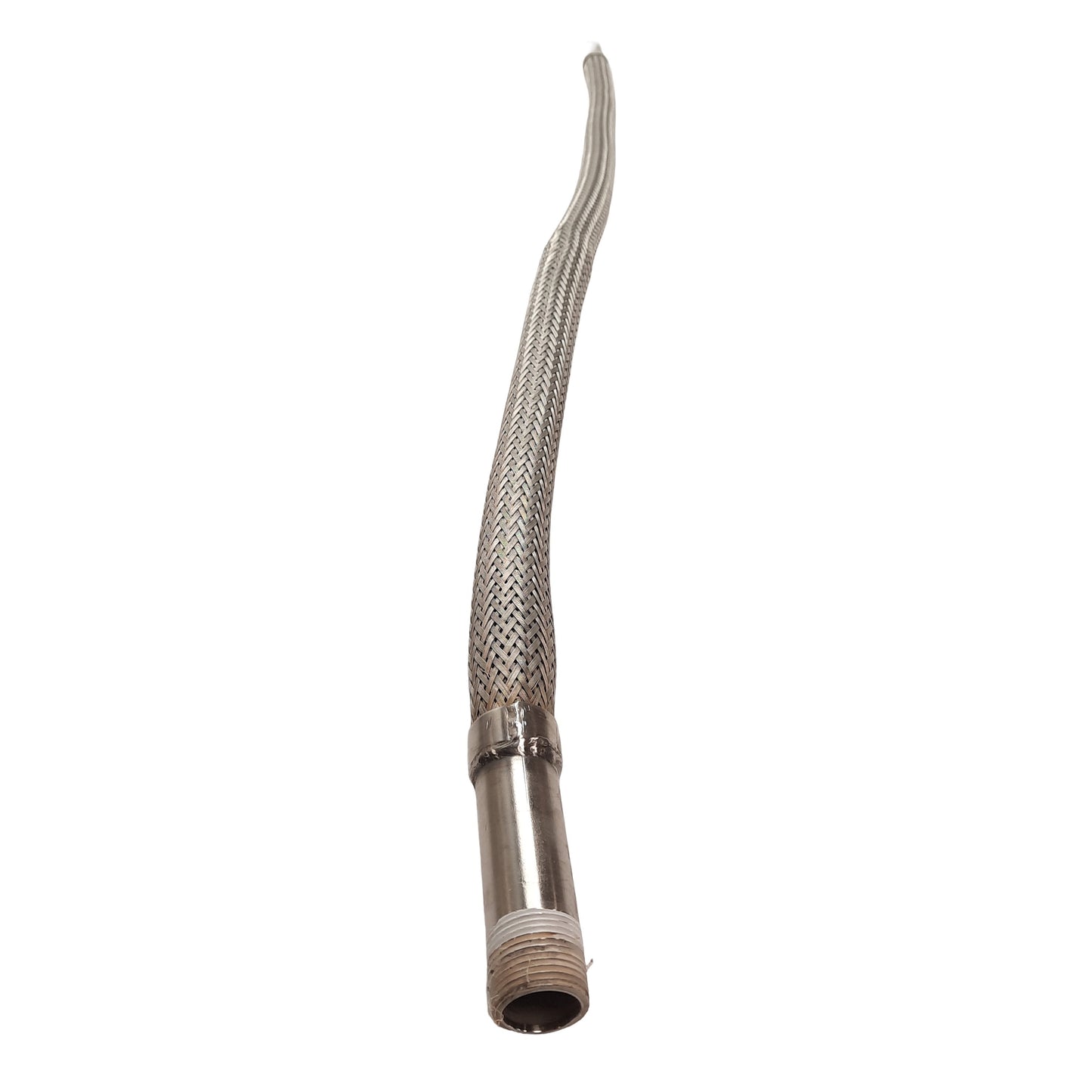 Used Stainless Steel Braided Flexible Hose, 1in NPT Male, ø1.1in OD, 48in Long