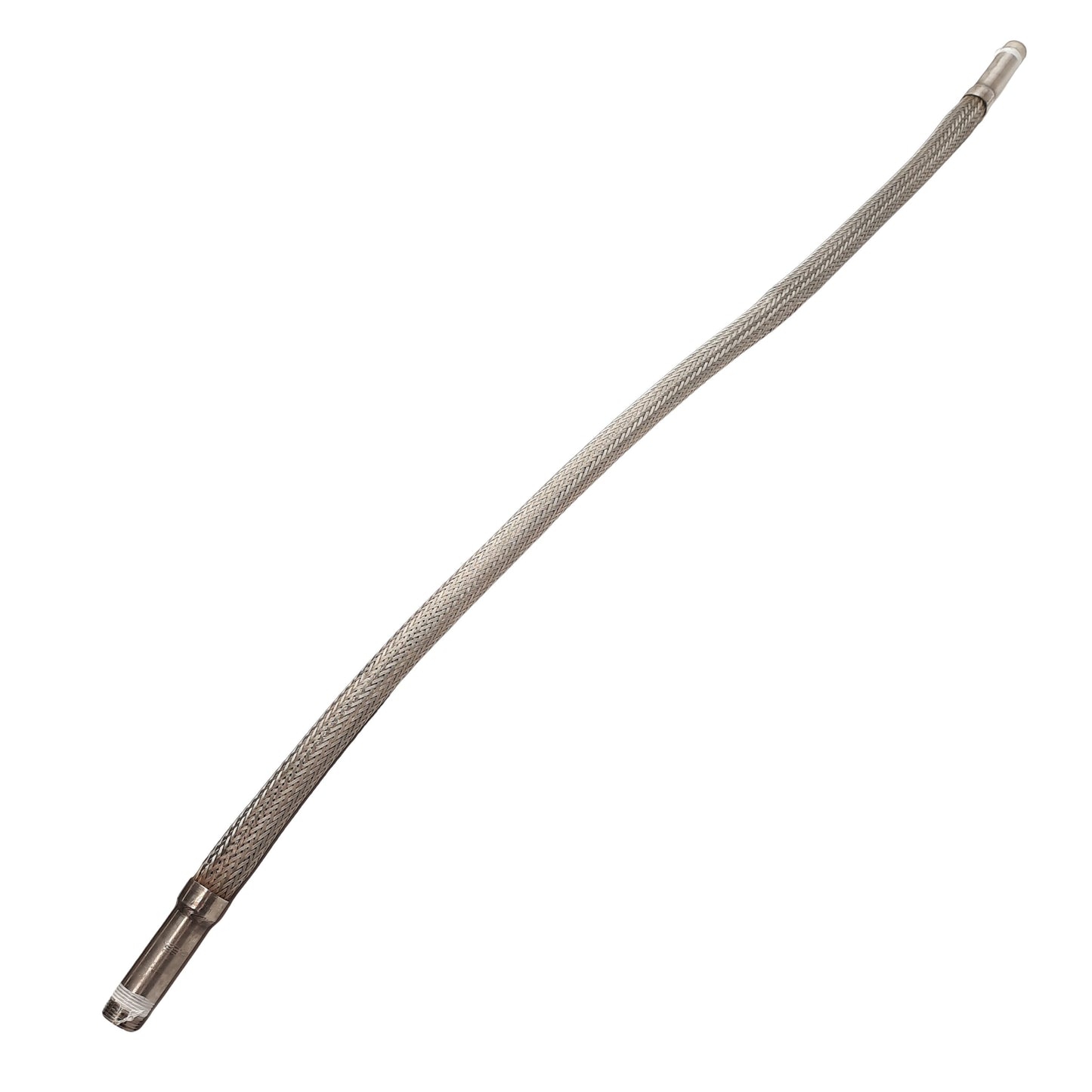 Used Stainless Steel Braided Flexible Hose, 1in NPT Male, ø1.1in OD, 48in Long