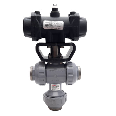 Used Asahi/America AP79PS Pneumatic Actuator & Ball Valve, Spring Return, 3/4in NPT