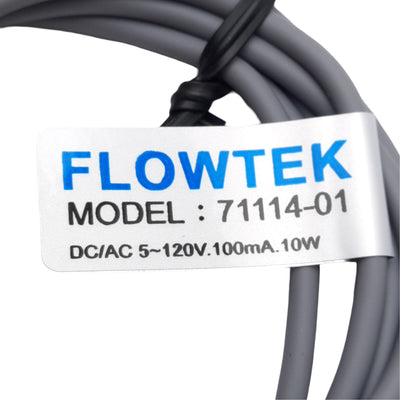 New Flowtek 71114-01 Cylinder Reed Switch, 5-120VAC/DC, 100mA, 10W, SPST NO, 1m Long