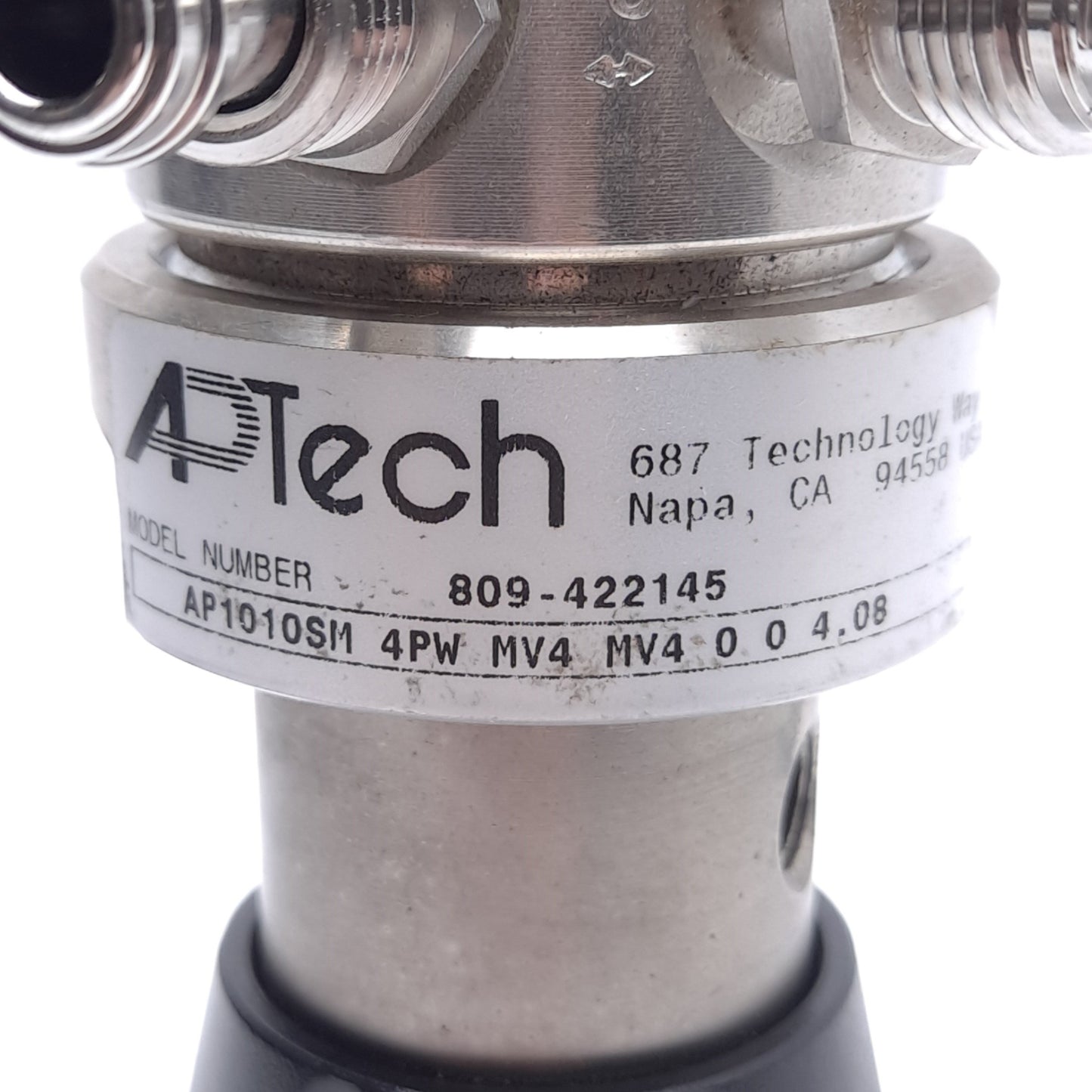 Used APTech AP1010SM 4PW MV4 MV4 0 0 4.08 Tied Diaphragm Regulator, 2-100psig, 4-Port