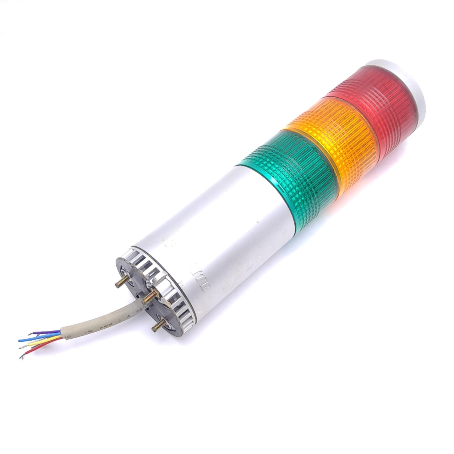 Used Patlite LME-302UFBW-RYG LED Signal Tower, ø60mm, 24VAC/DC, Red/Amber/Green