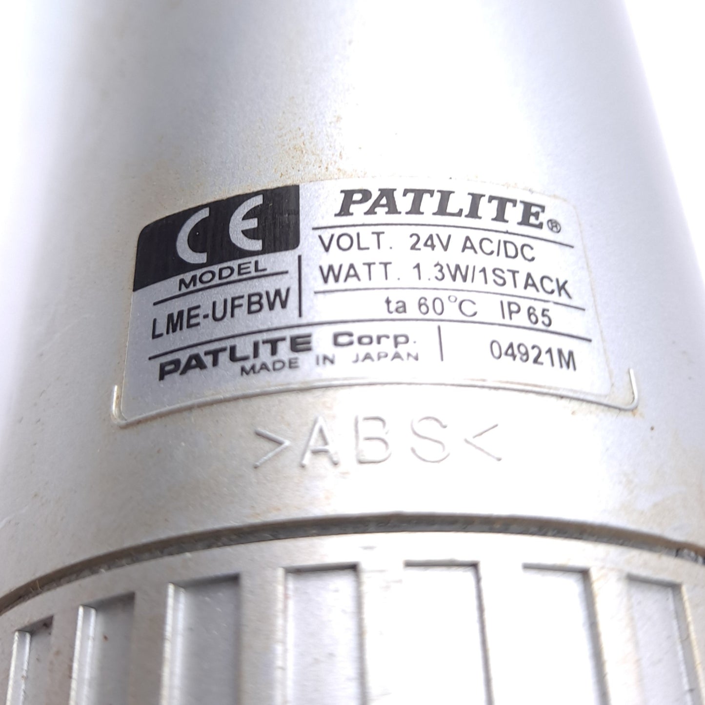 Used Patlite LME-302UFBW-RYG LED Signal Tower, ø60mm, 24VAC/DC, Red/Amber/Green