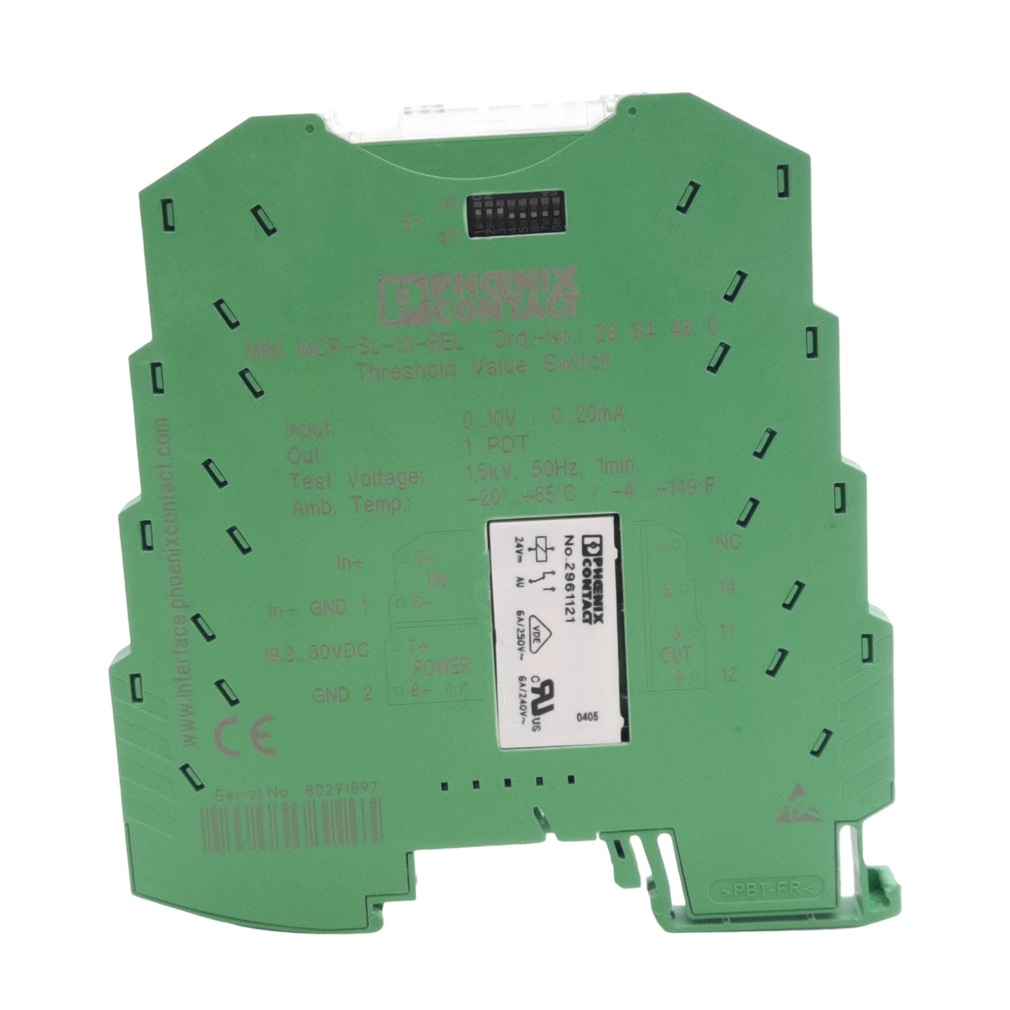 Used Phoenix Contact 2864480 Limit Value Switch, 0-10V/0-20mA Input, Relay Output