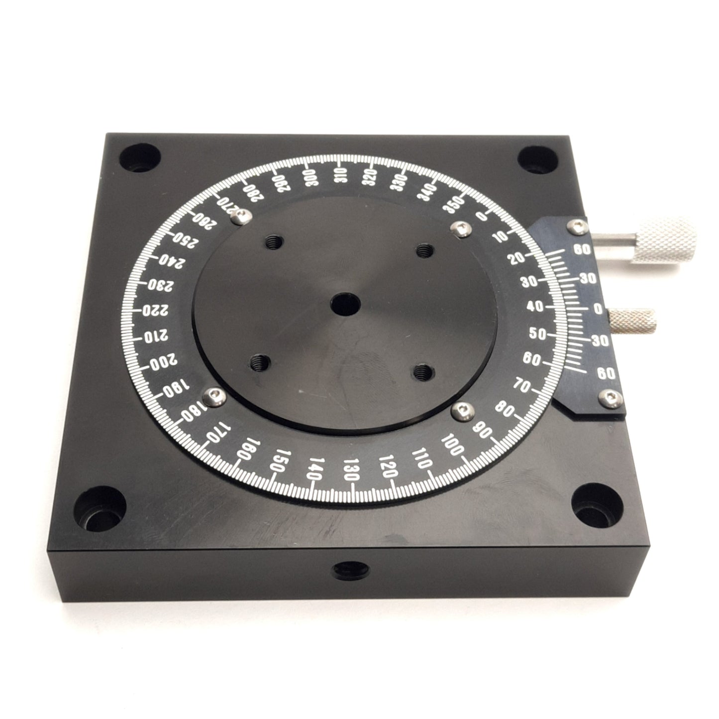 Used Parker 10001 Rotary Positioner Stage, 360° Range, ø2.75" Table, 120:1 Ratio