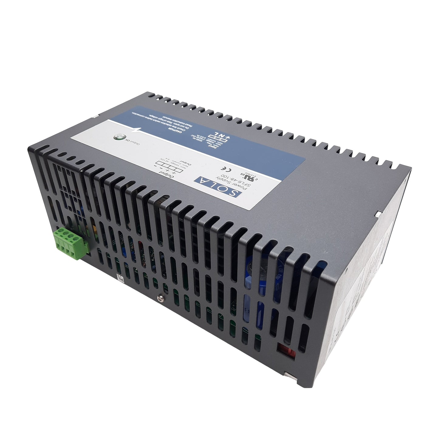 Used Sola SFL6-48-100 Power Supply, 115/230VAC 5.4/3.3A Input, 48VDC 6A Output