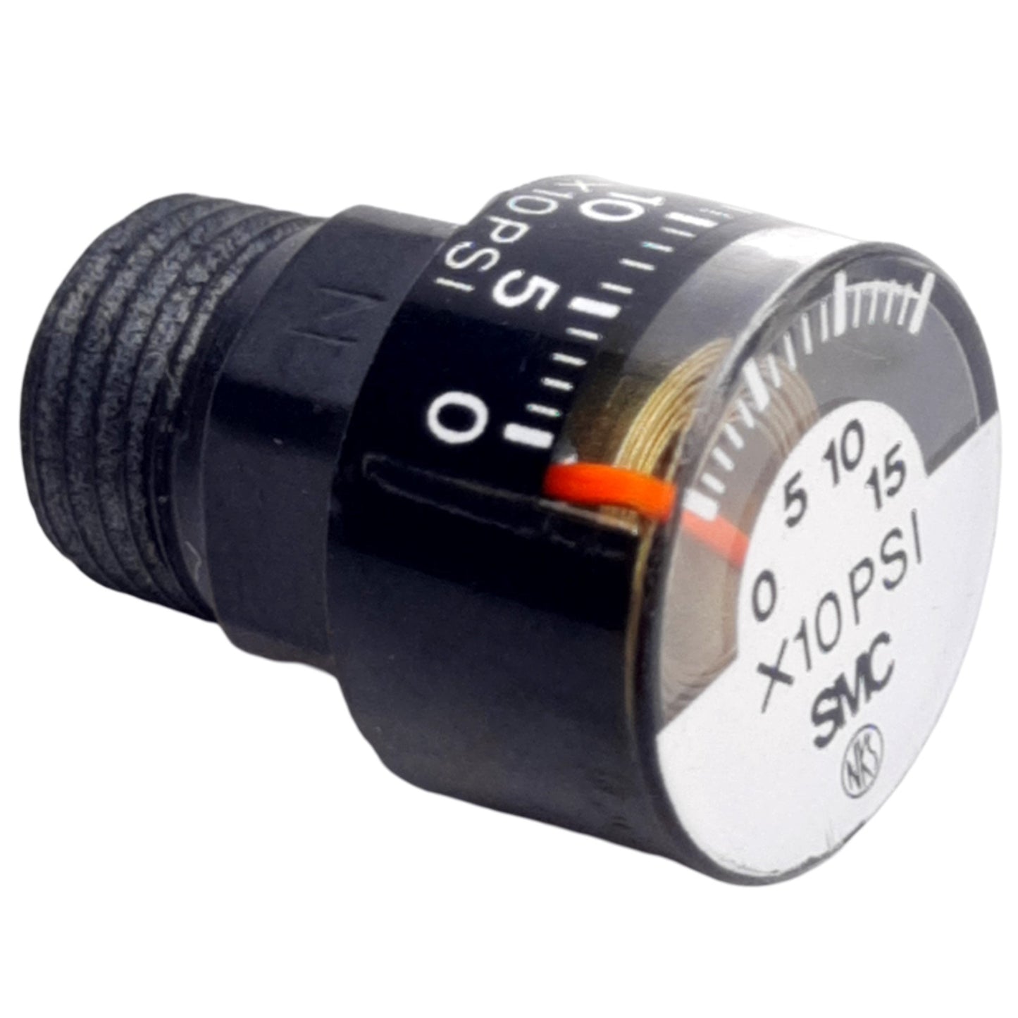 Used Lot of 4 SMC G15-P10-N01 Pressure Gauge, ø15mm, 0-150PSI, 1/8in NPT, 10-32 Port