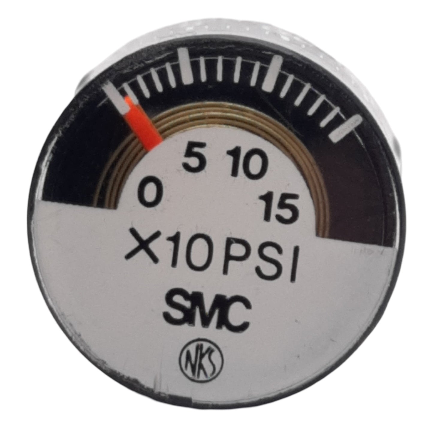 Used Lot of 4 SMC G15-P10-N01 Pressure Gauge, ø15mm, 0-150PSI, 1/8in NPT, 10-32 Port