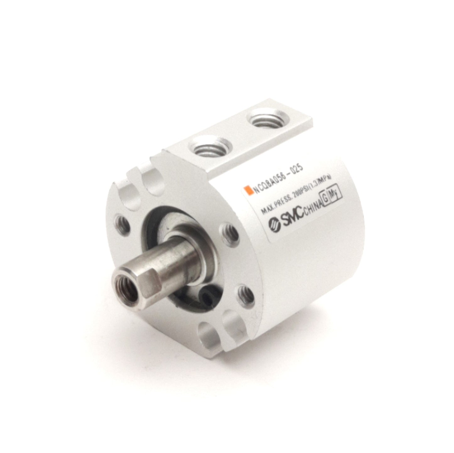 Used SMC NCQ8A056-025 Compact Cylinder, Stroke: 1/4", Bore: 9/16", Ports: 10-32