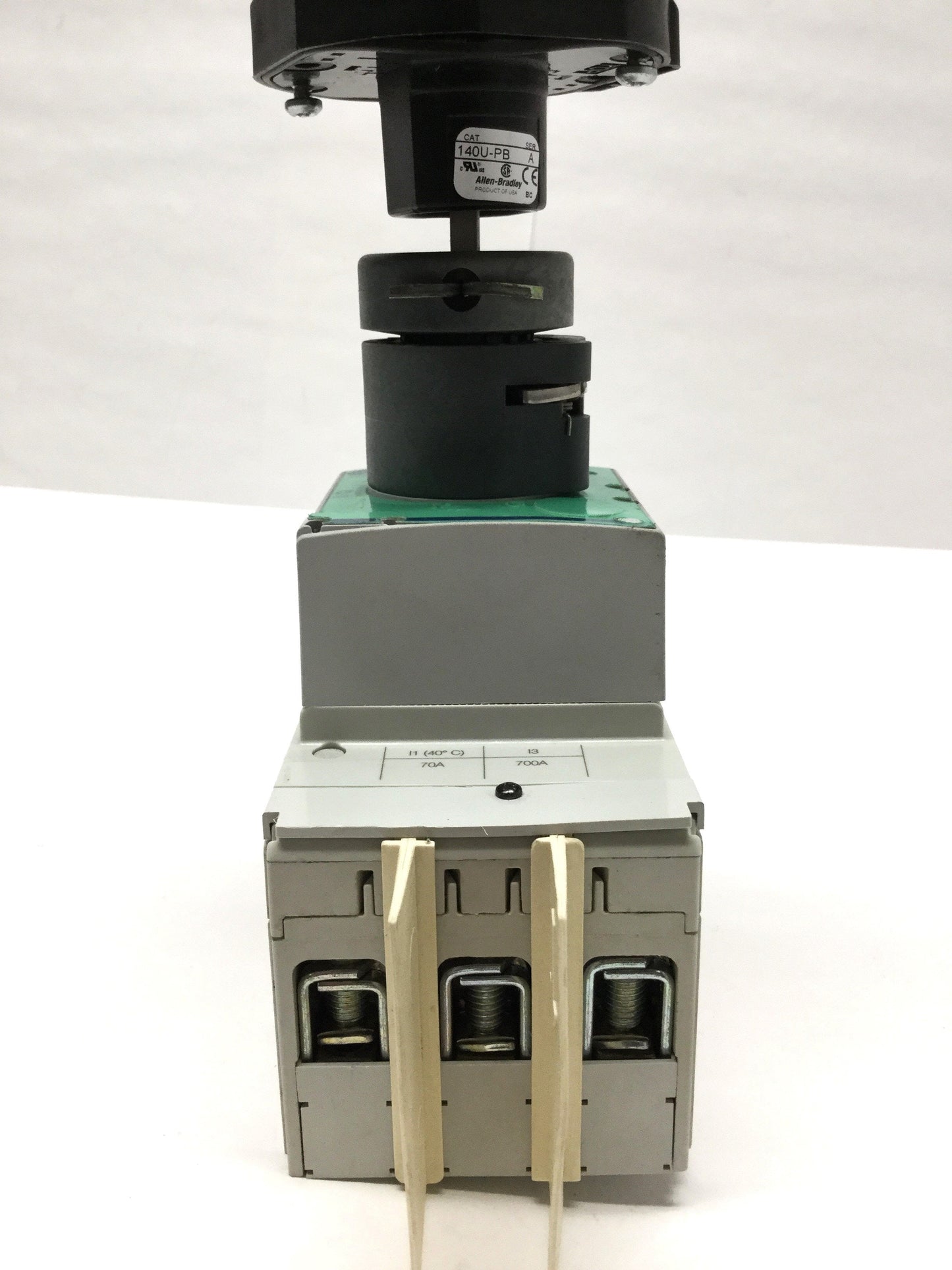 Used Allen Bradley 140G-G2C3-C70 Circuit Breaker 70A 600VAC 3-Pole w/Rotary Handle