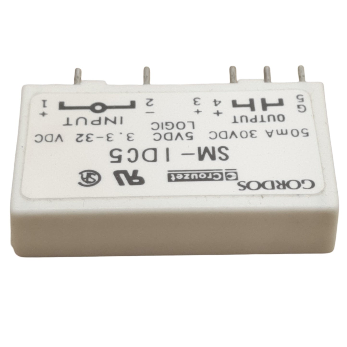 Used Lot of 5 Gordos Crouzet SM-IDC5 Relay Module, 3.3-32VDC Input, 50mA 30VDC Output