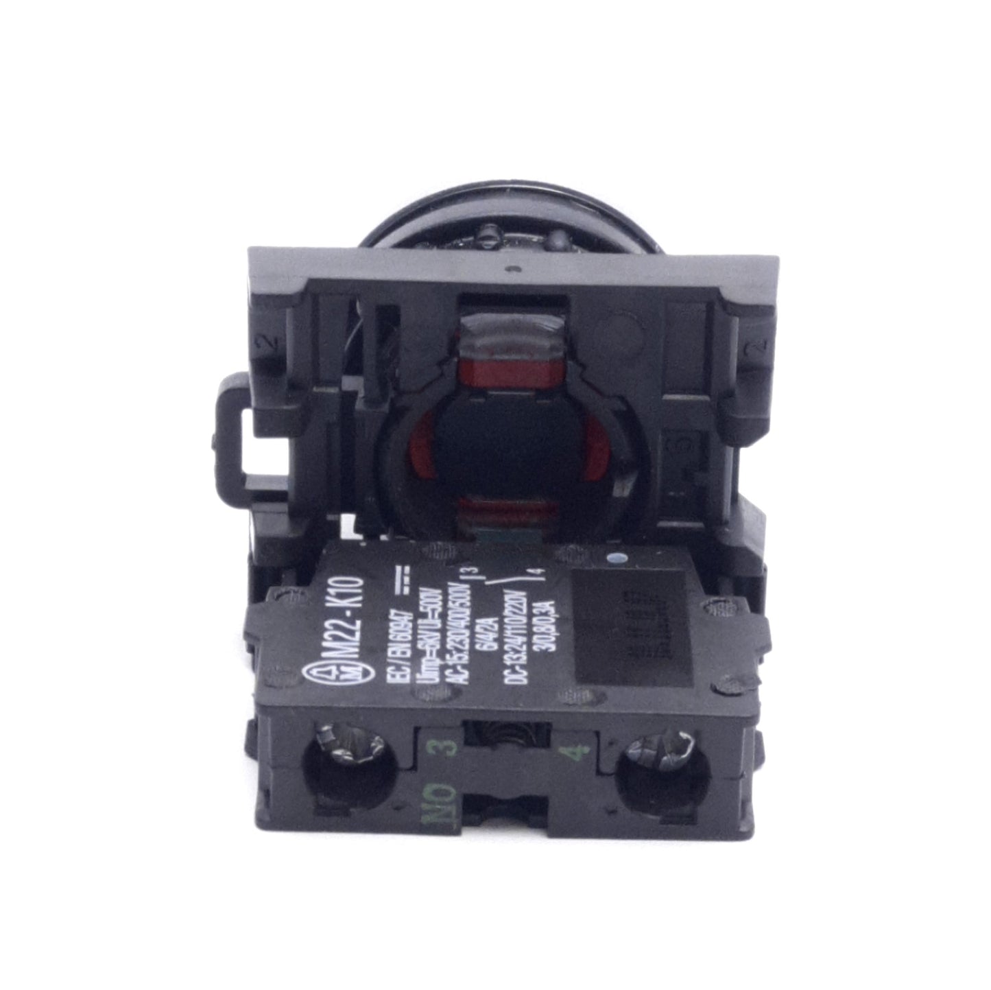 Used Moeller M22-D-R-K10 22mm Pushbutton, Red, 1NO Contact, Flush/Momentary