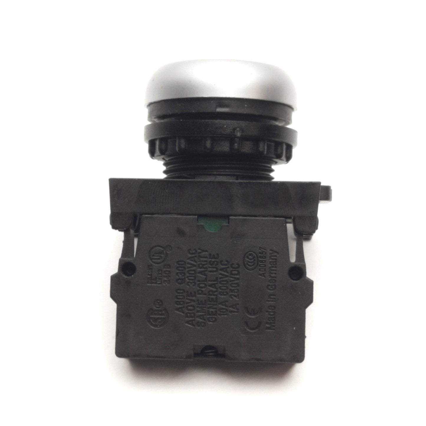 Used Moeller M22-D-R-K10 22mm Pushbutton, Red, 1NO Contact, Flush/Momentary