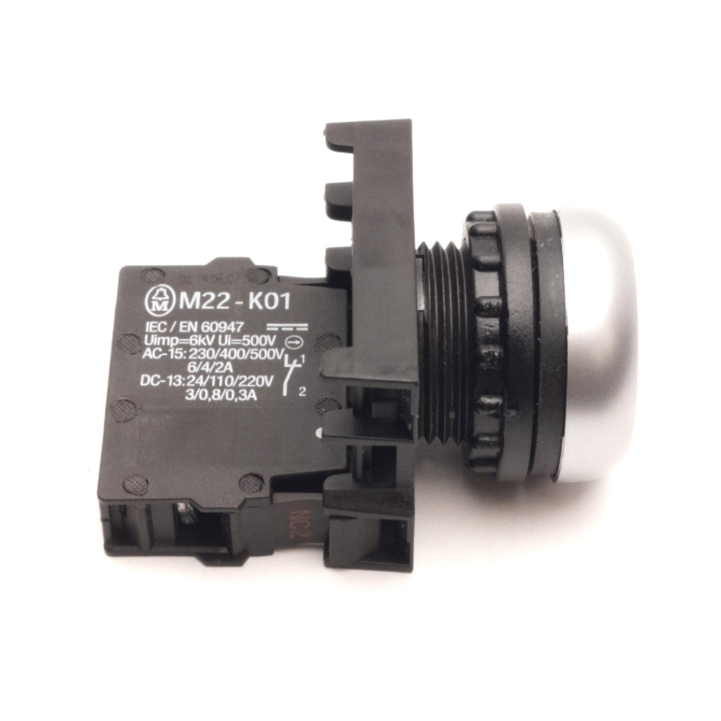 Used Moeller M22-D-R-K01 22mm Pushbutton, Red, 1NC Contact, Flush/Momentary