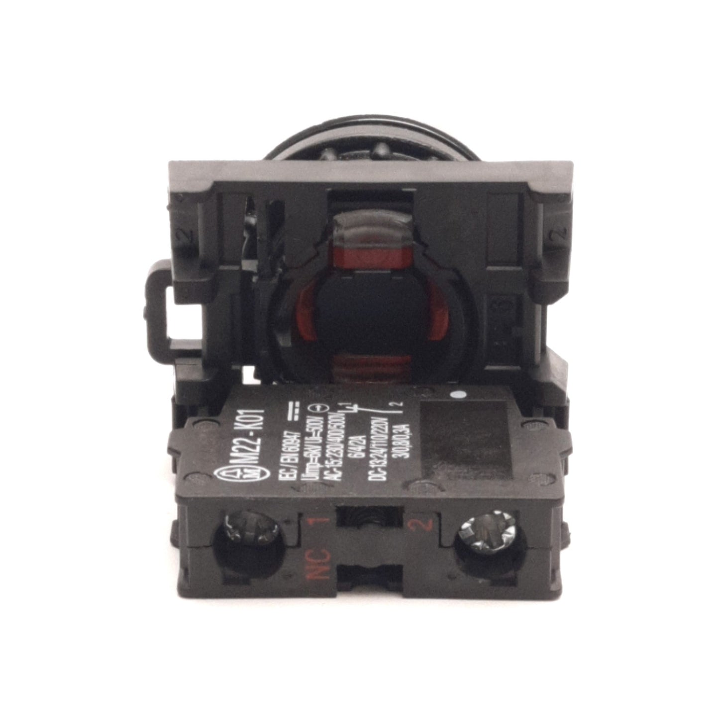 Used Moeller M22-D-R-K01 22mm Pushbutton, Red, 1NC Contact, Flush/Momentary