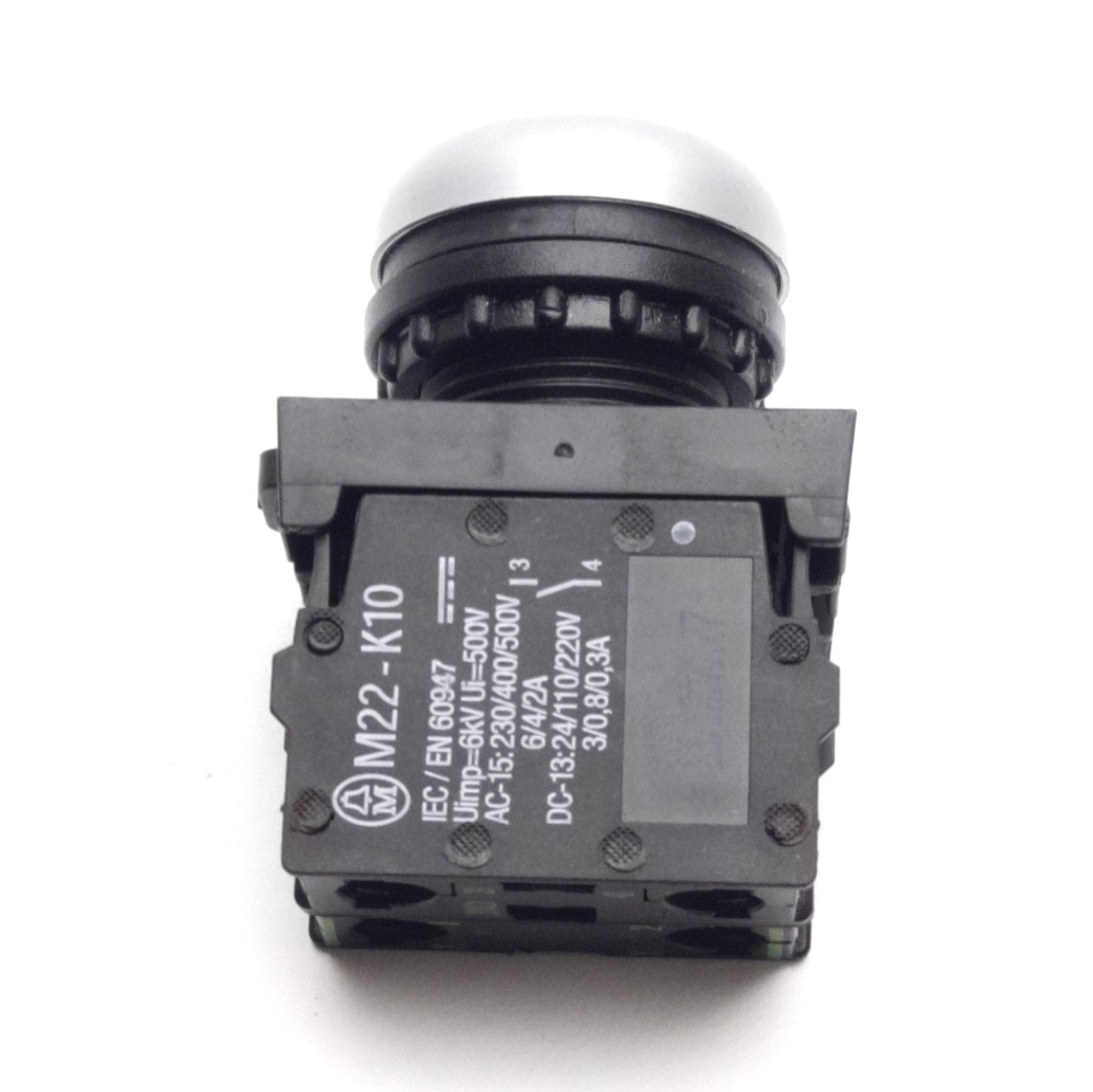 Used Moeller M22-DL-G-K10-230-G 22mm Pushbutton, 1NO Contact, Flush/Momentary