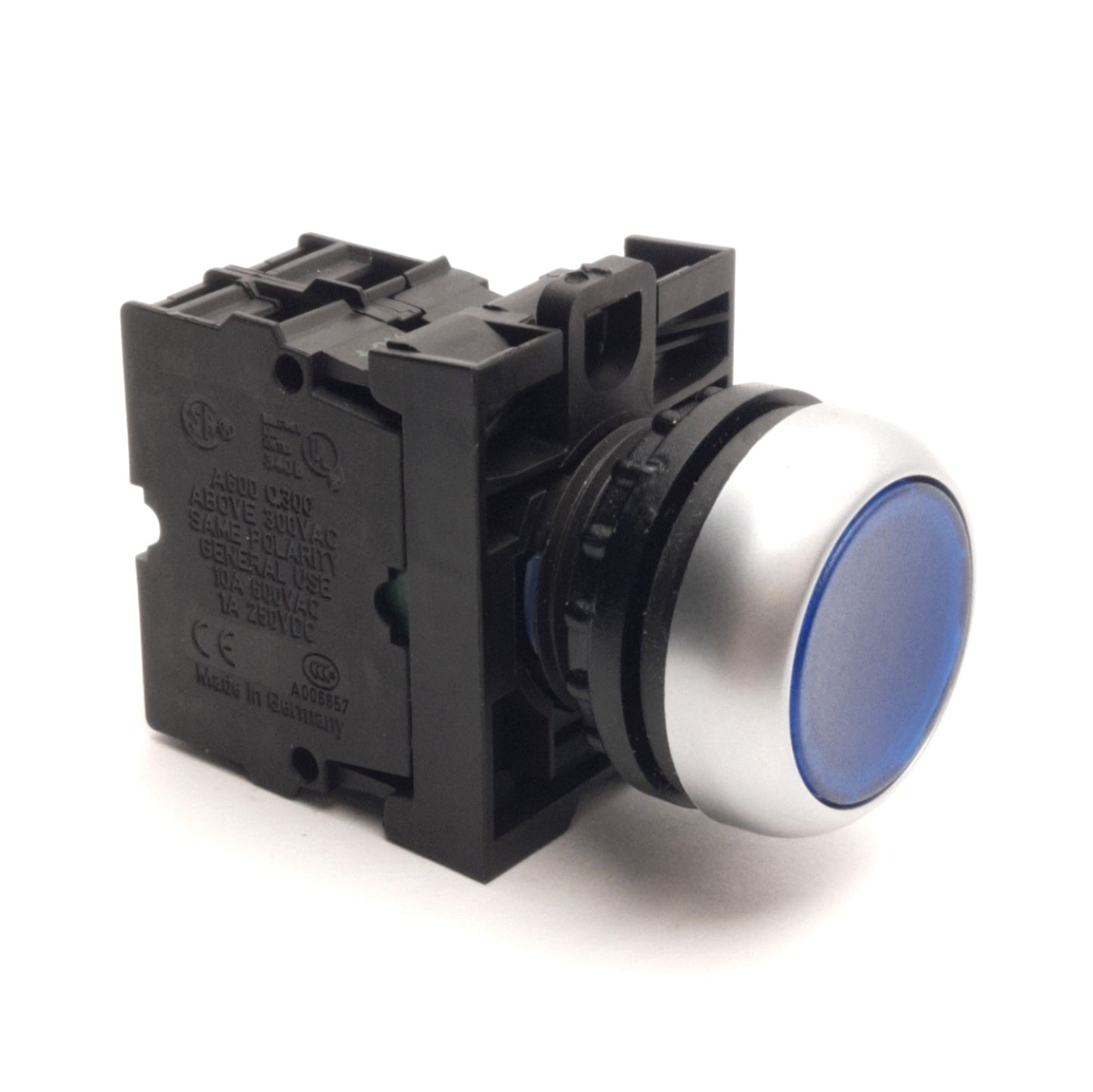 Used Moeller M22-DL-B-K10-W 22mm Pushbutton, 1NO Contact, Flush/Momentary
