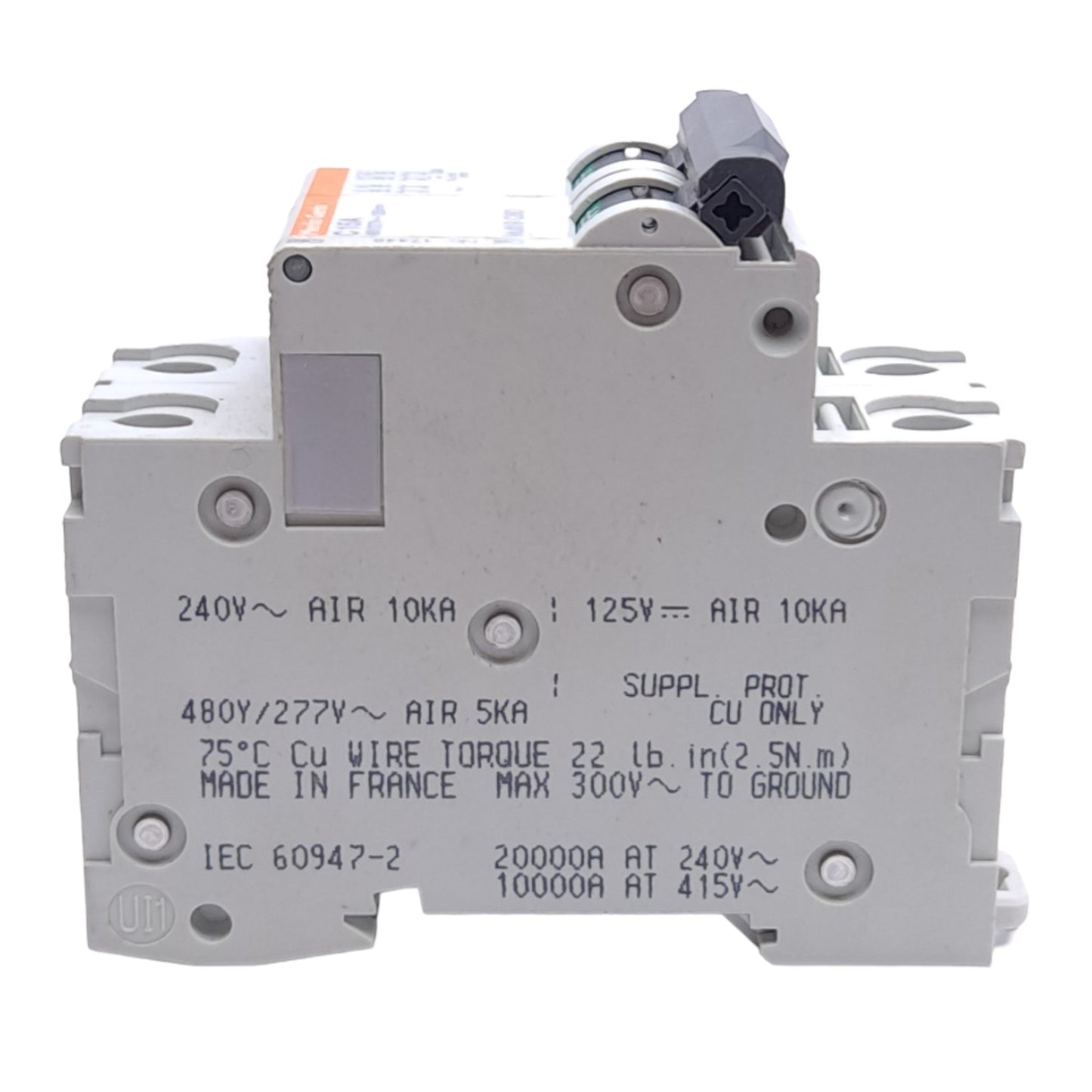 Used Merlin Gerin MG17446 Circuit Breaker, 15A 480Y/277VAC, 2-Pole, C Curve, DIN Rail