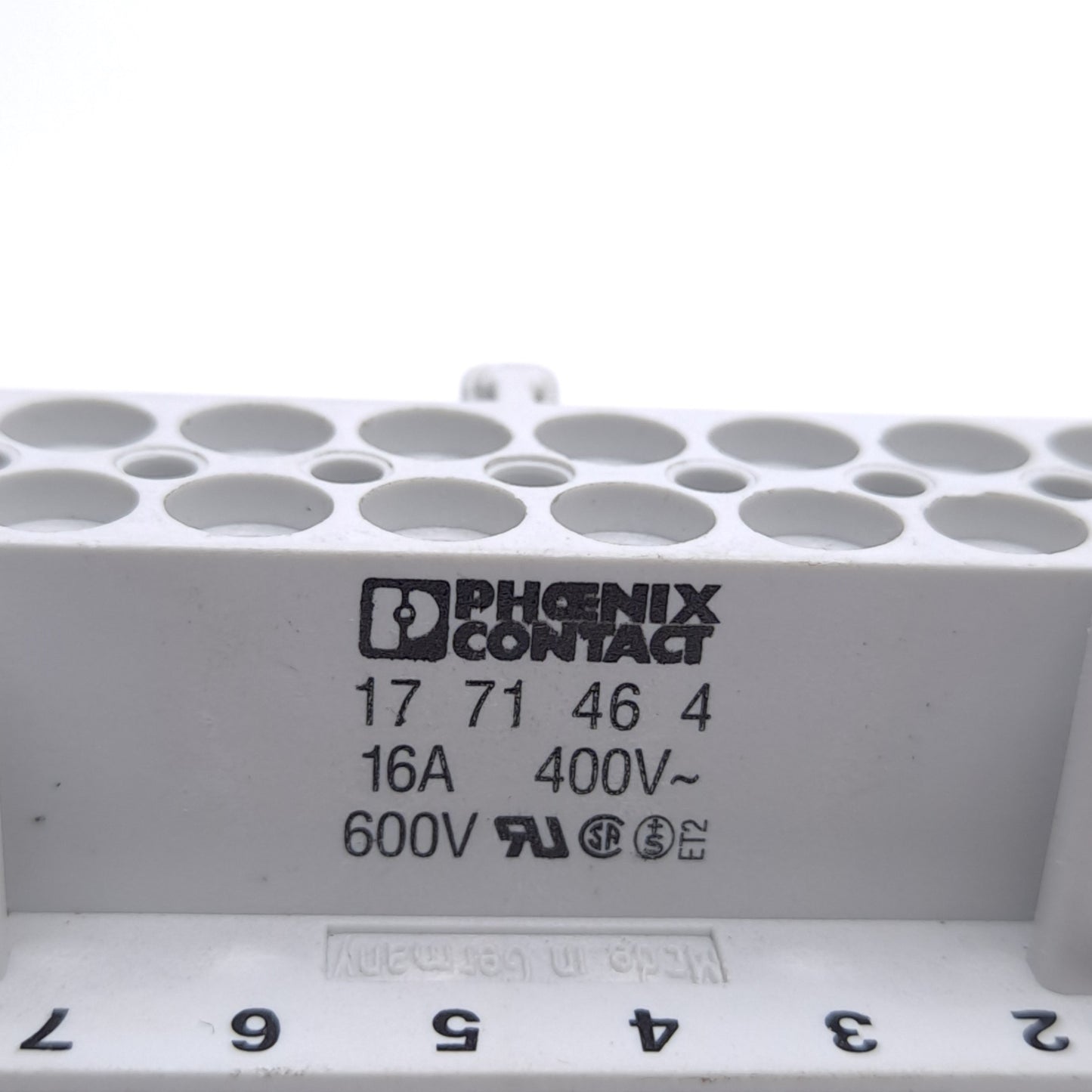 Used Phoenix Contact 1771464 HC-B 16-EBUS Contact Insert, Female 16-Position 500V 16A