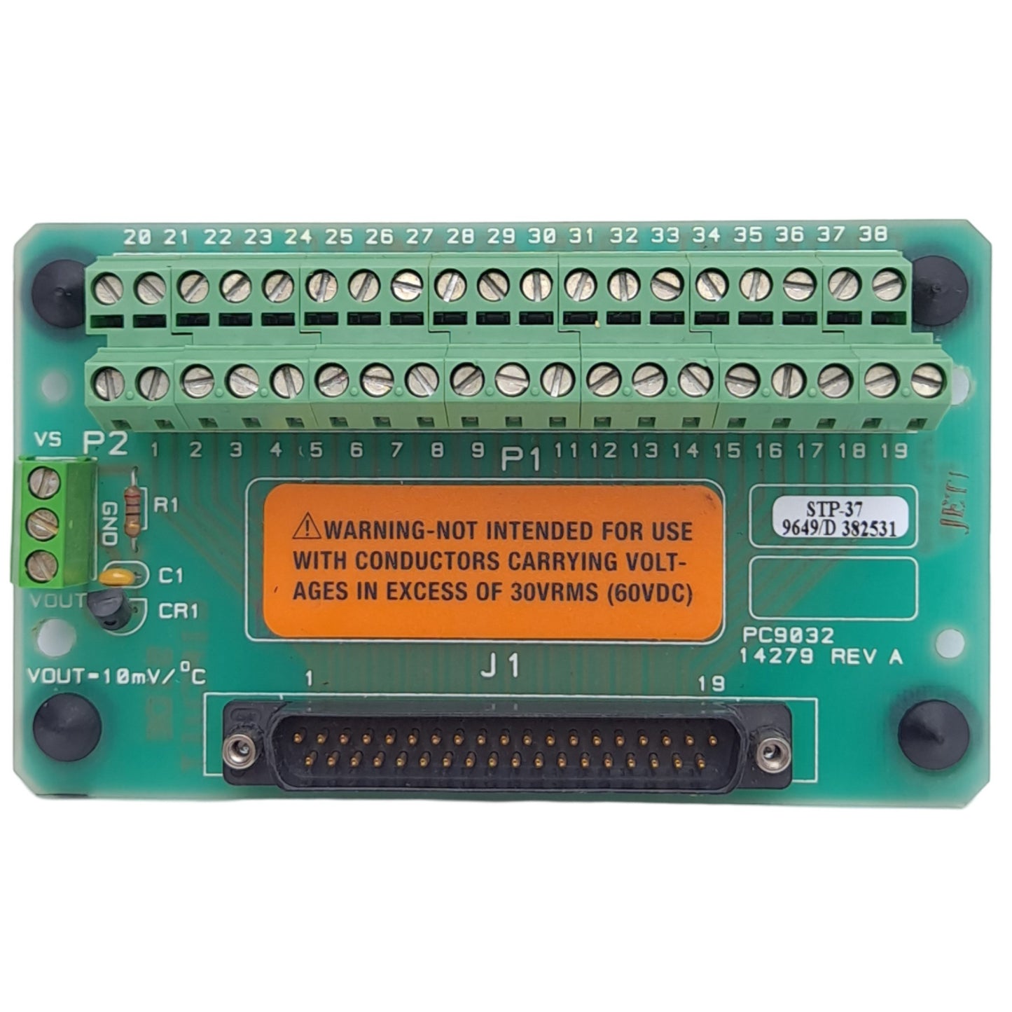 Used Keithley Instruments STP-37 Breakout Module, DB37 Male to 38 Screw Terminals