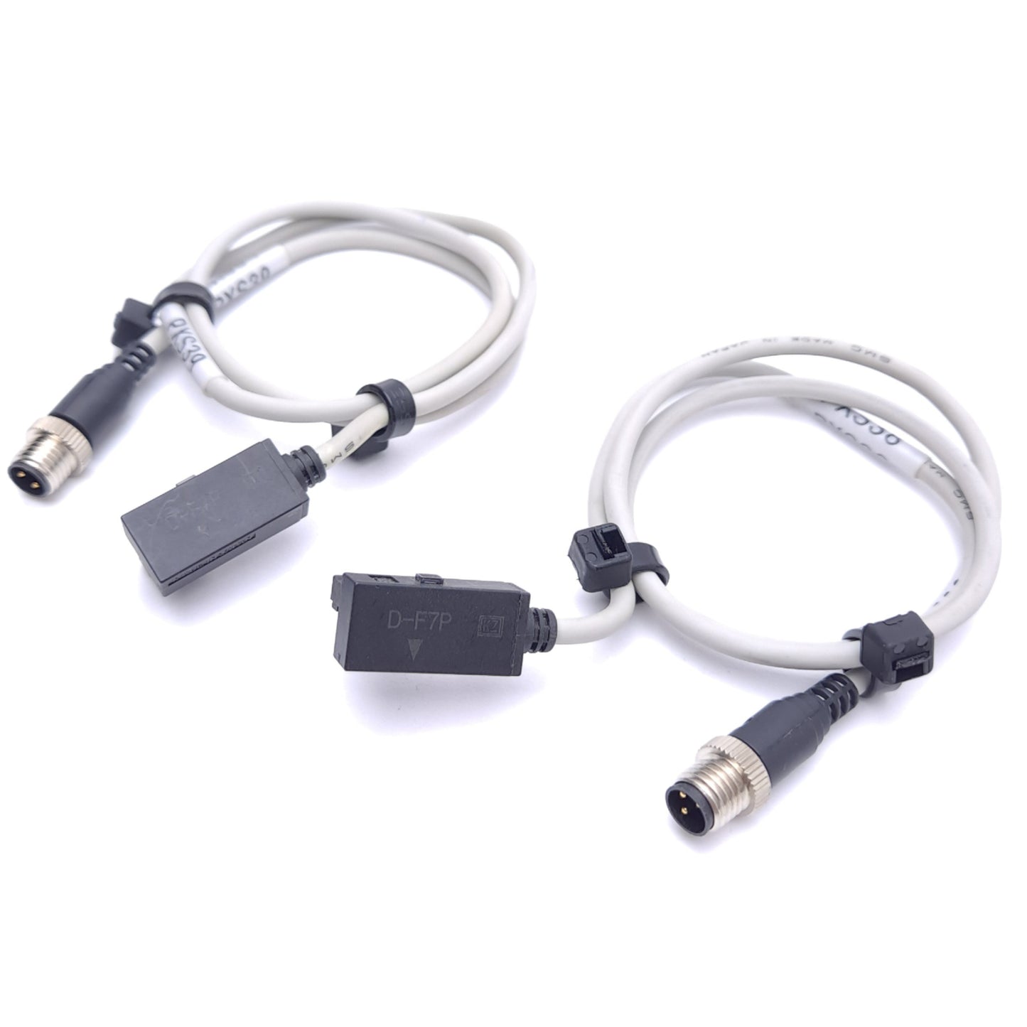 Used Lot of 2 SMC D-F7P Solid State Auto Switch, PNP Out, M8 3-Pin Male, 0.5m Cable