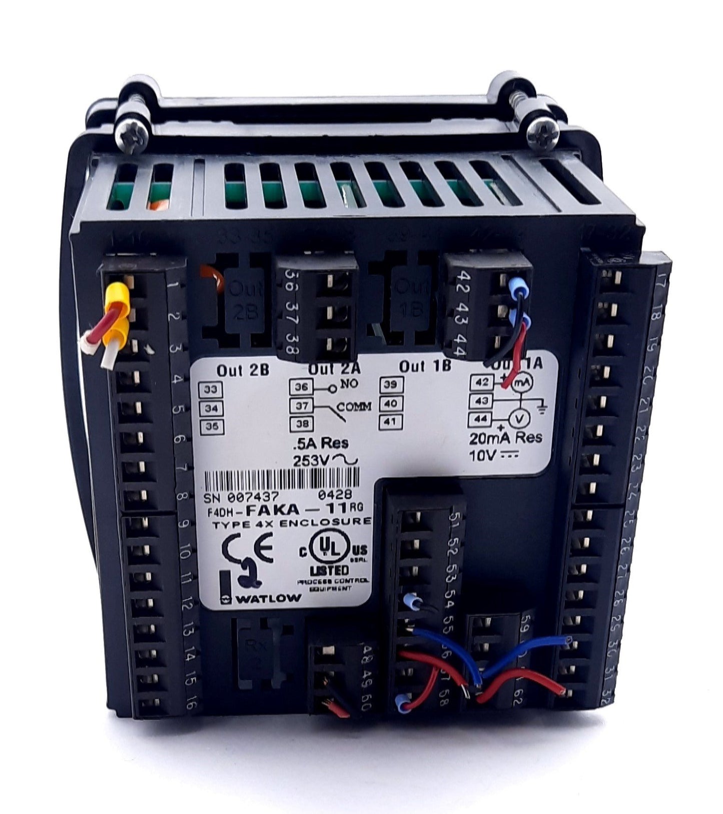 Used Watlow F4DH-FAKA-11RG Dual Channel Ramping Controller 0-10VDC 0-204-20mA