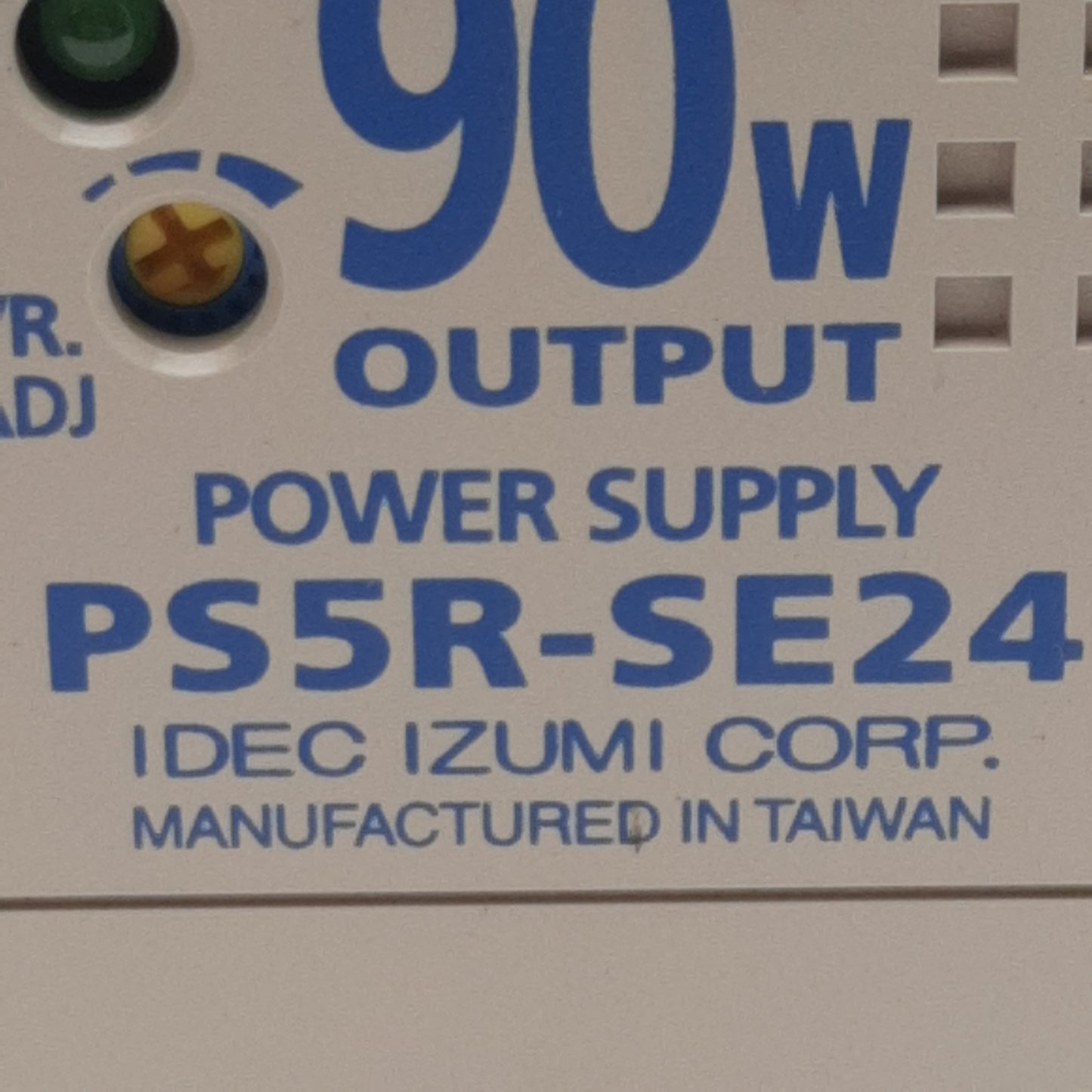 Used Idec PS5R-SE24 DC Power Supply PS5R Slim Line 100-240VAC, 2.3A, 90W 24VDC 3.75A