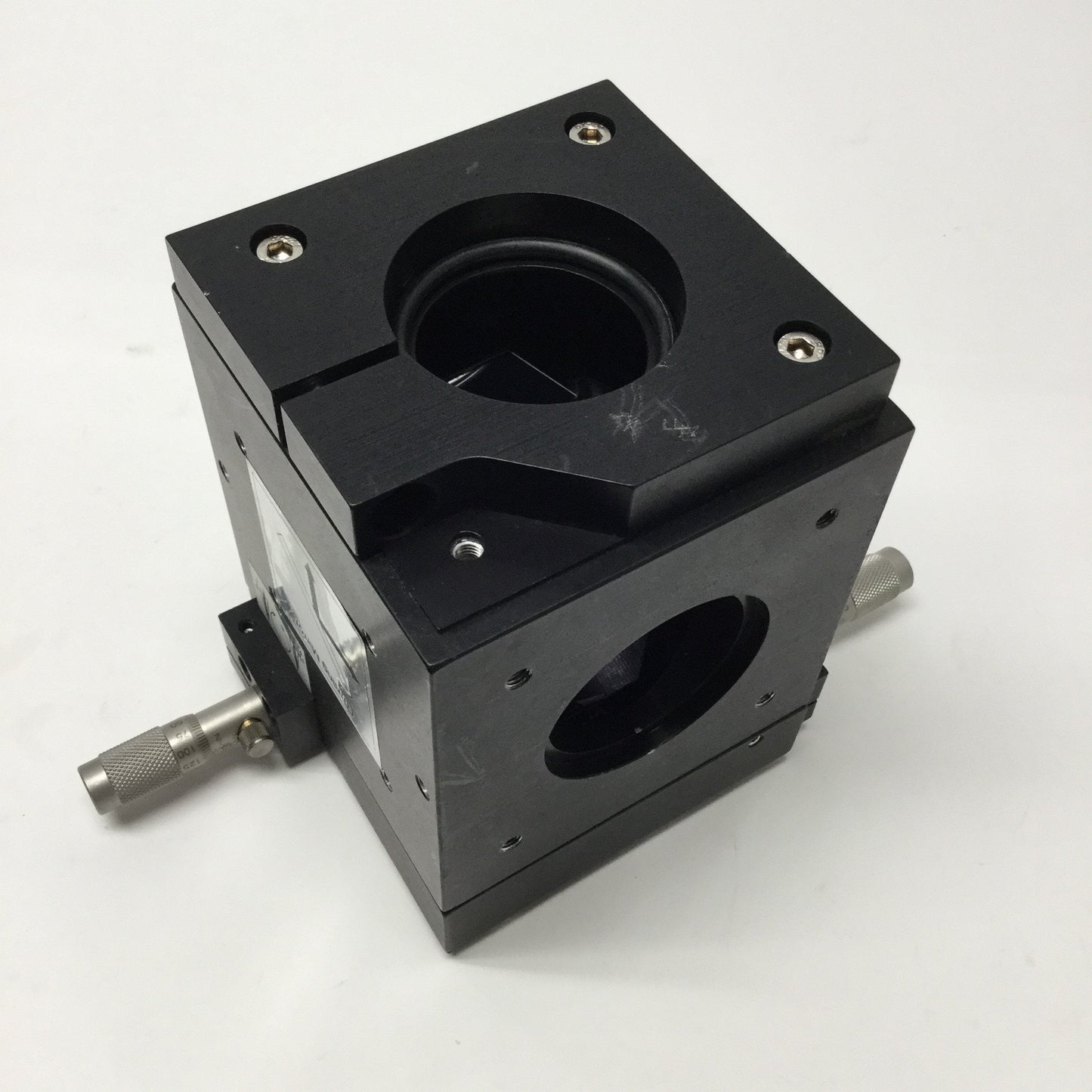 Used Spiricon Cube-Mount Adjustable Turning Mirror for YAG Laser Optics w/Micrometers