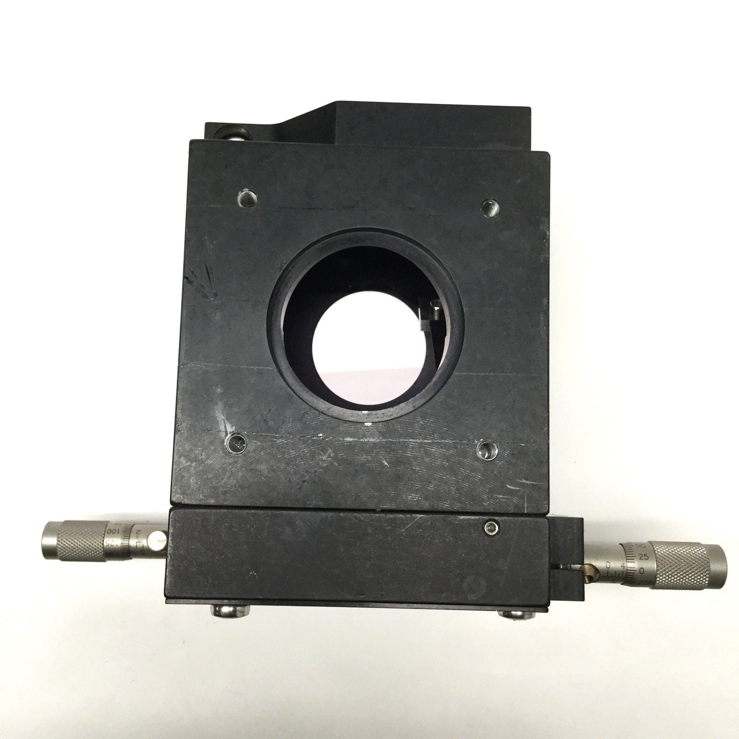 Used Spiricon Cube-Mount Adjustable Turning Mirror for YAG Laser Optics w/Micrometers